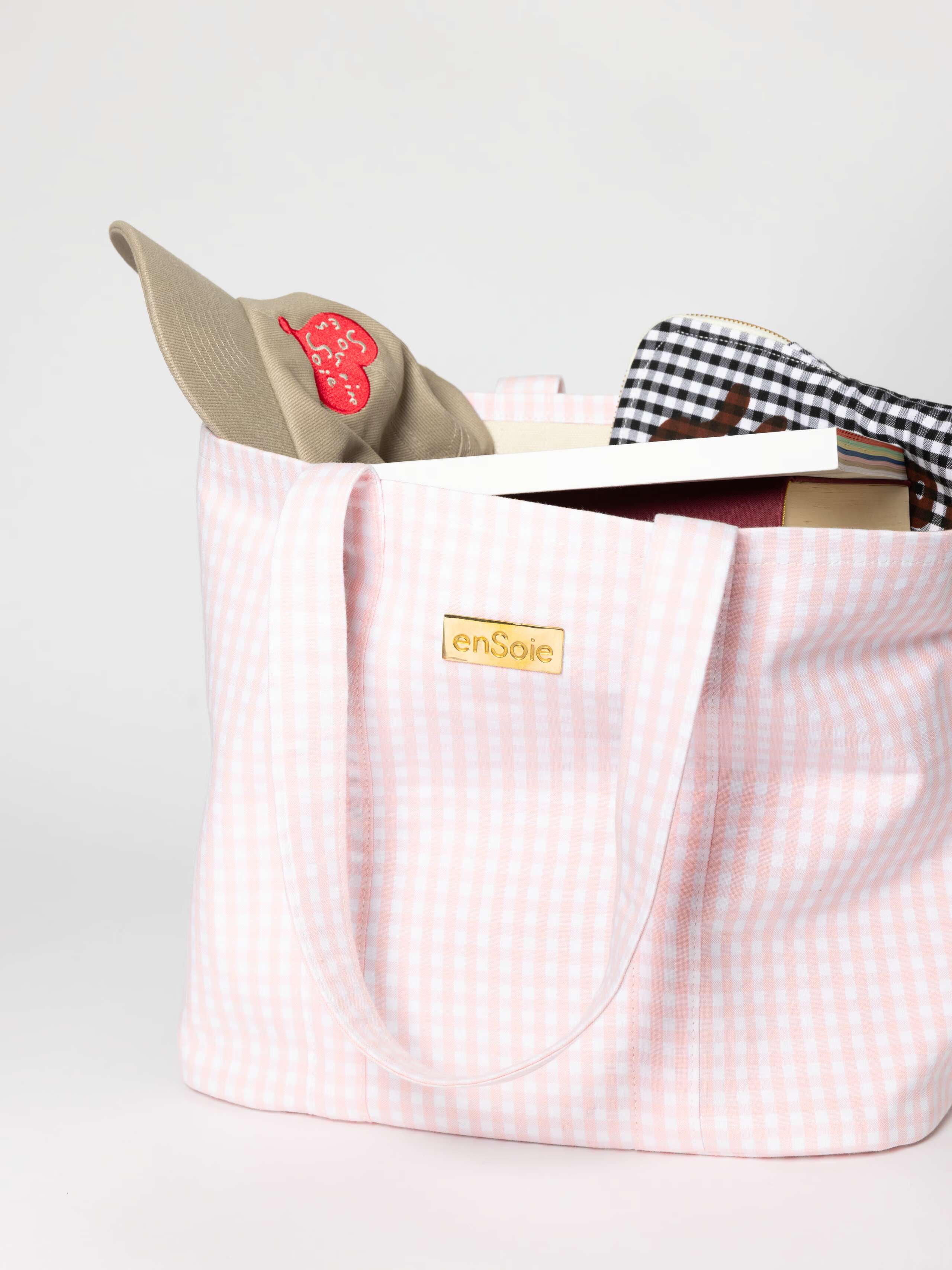Shot of Academia Bag full of items in Candy Pink