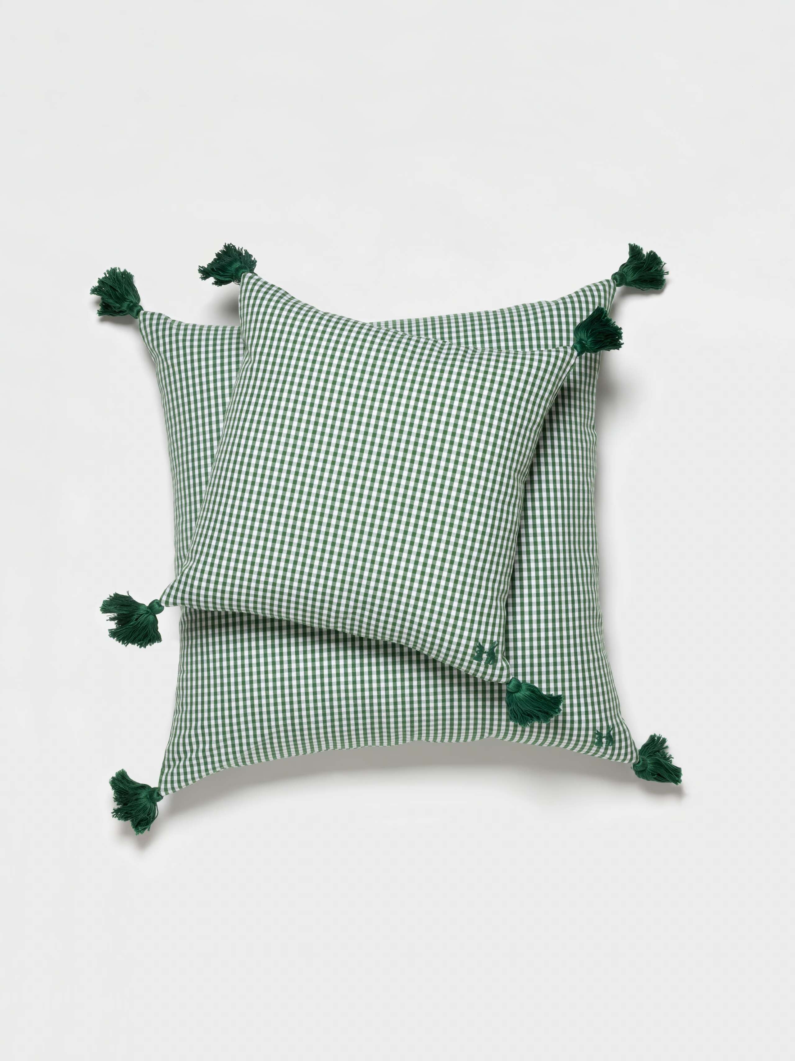 Product Shot of Mila Pillow in Linden Green in S & L