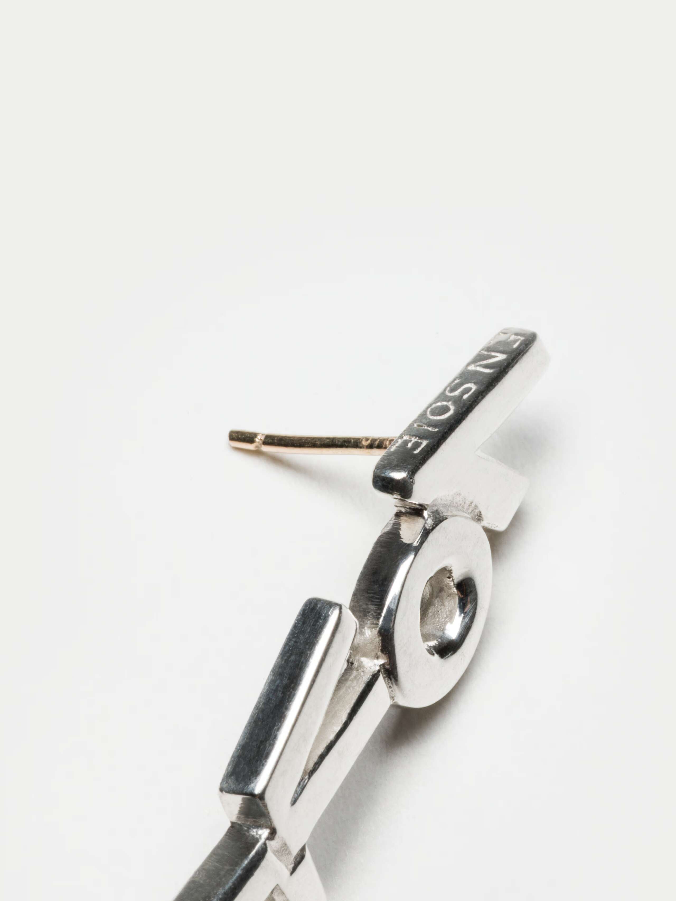 Detail Shot of LRF Earrings Silver