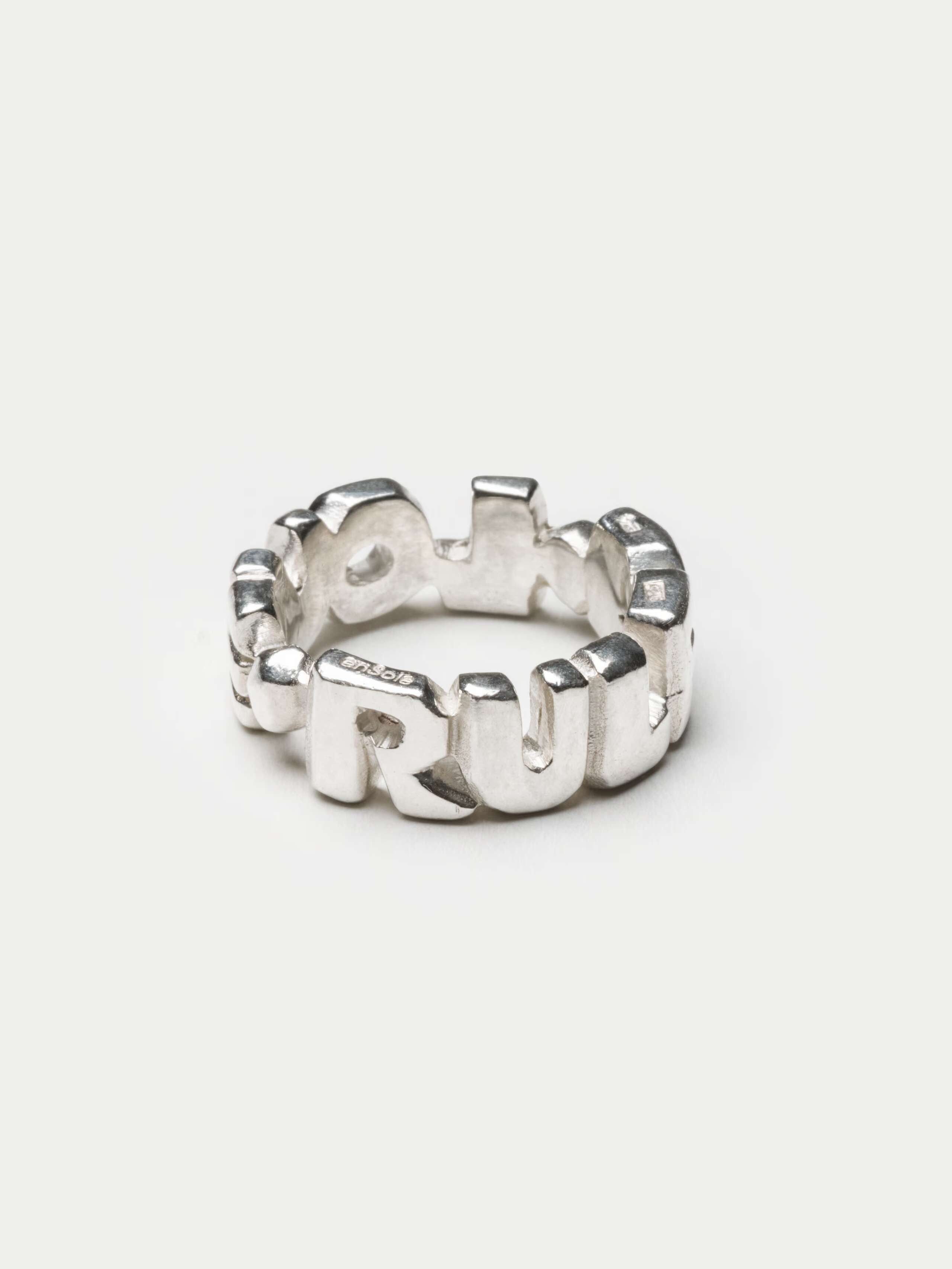 Product Shot of Love Rules Ring in Silver