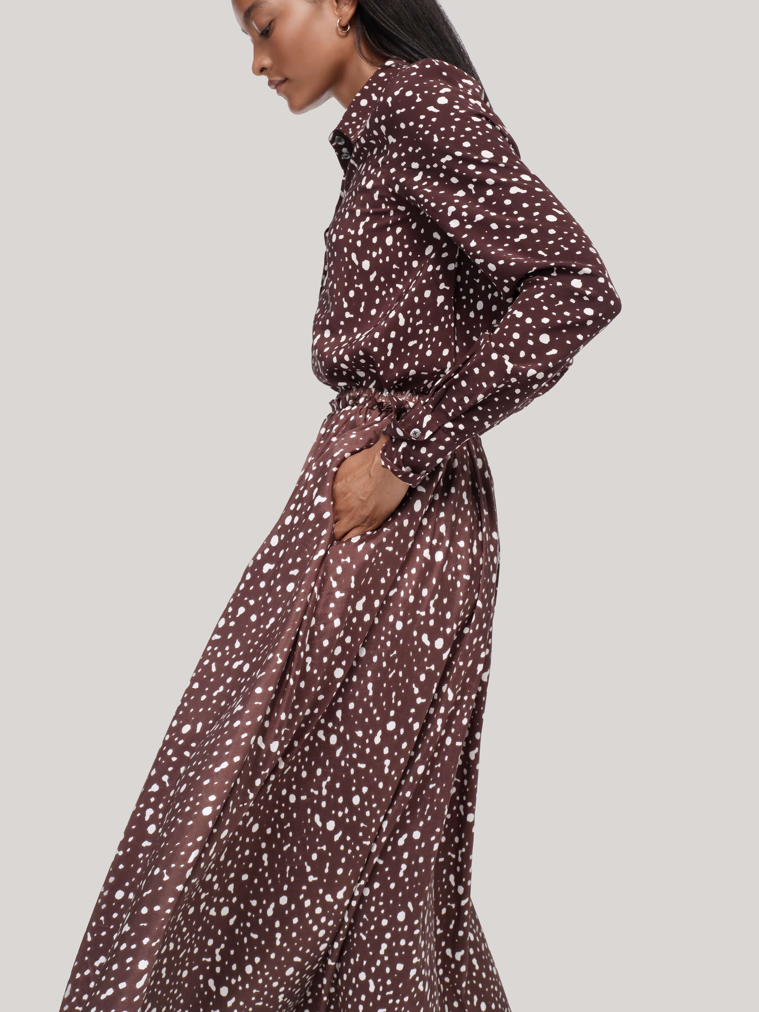 berta skirt in bambi dot print