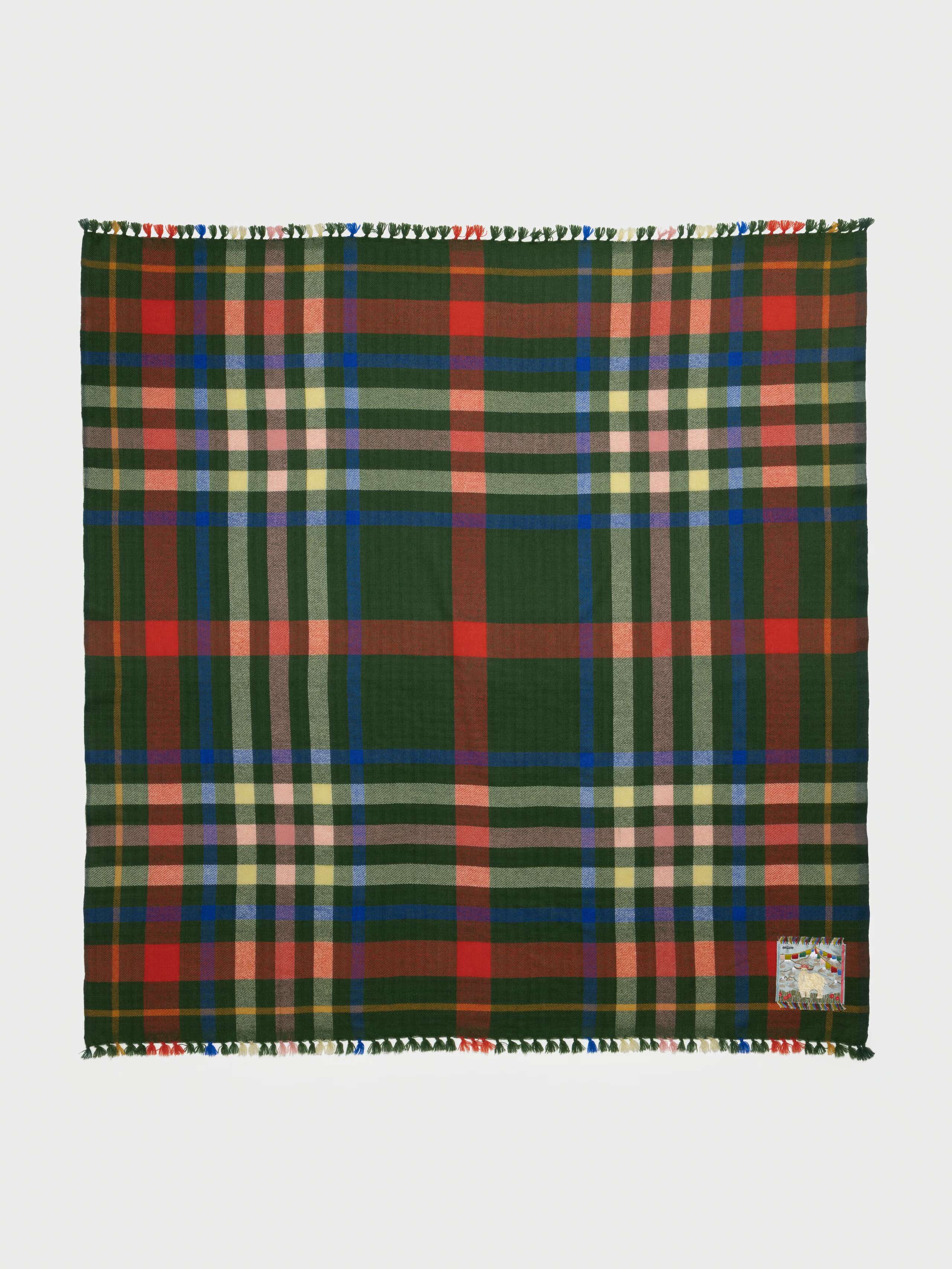 Blia cashmere stole in Wildflower Meadow Check