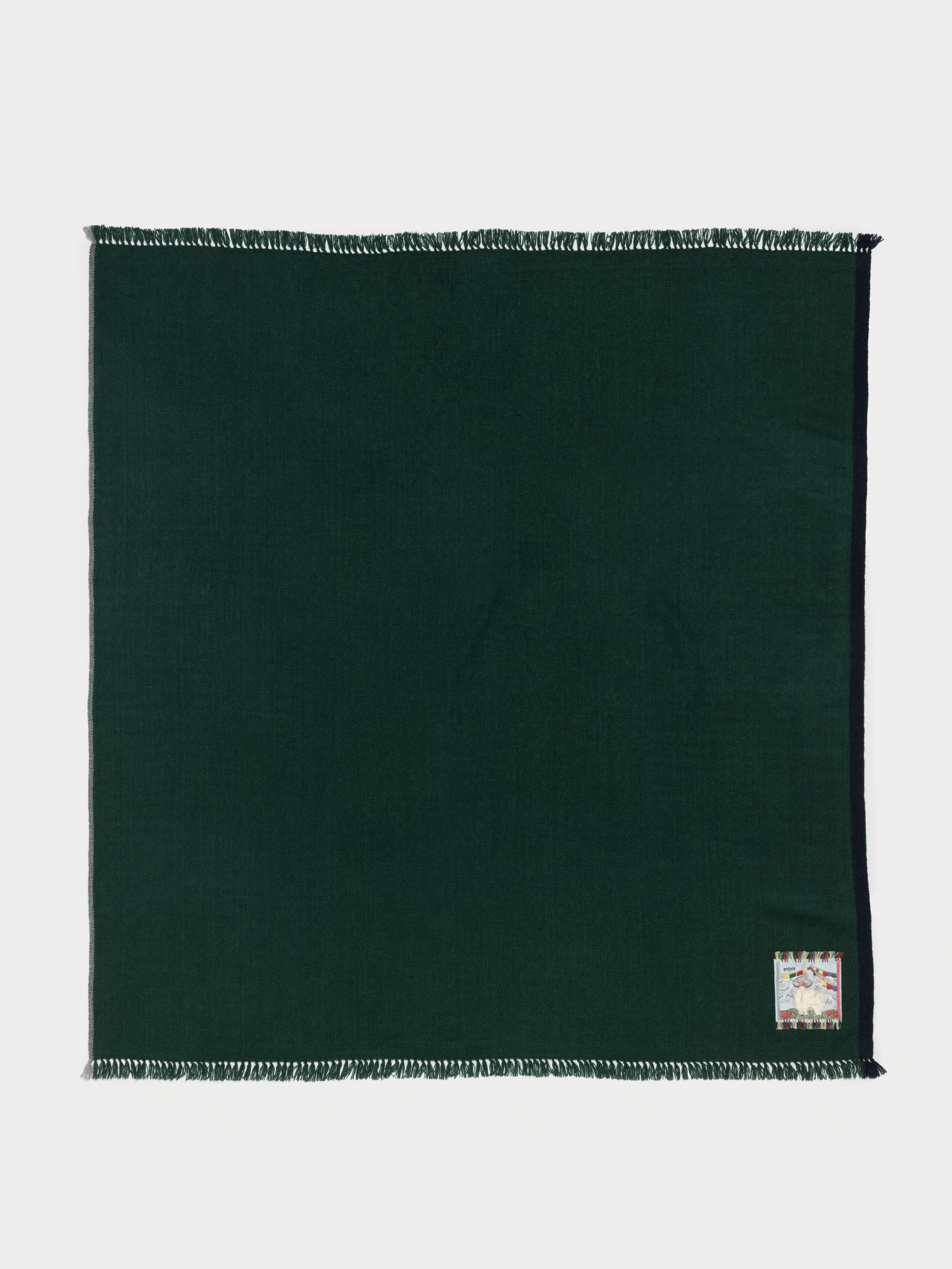 Blia cashmere stole in Forest Green
