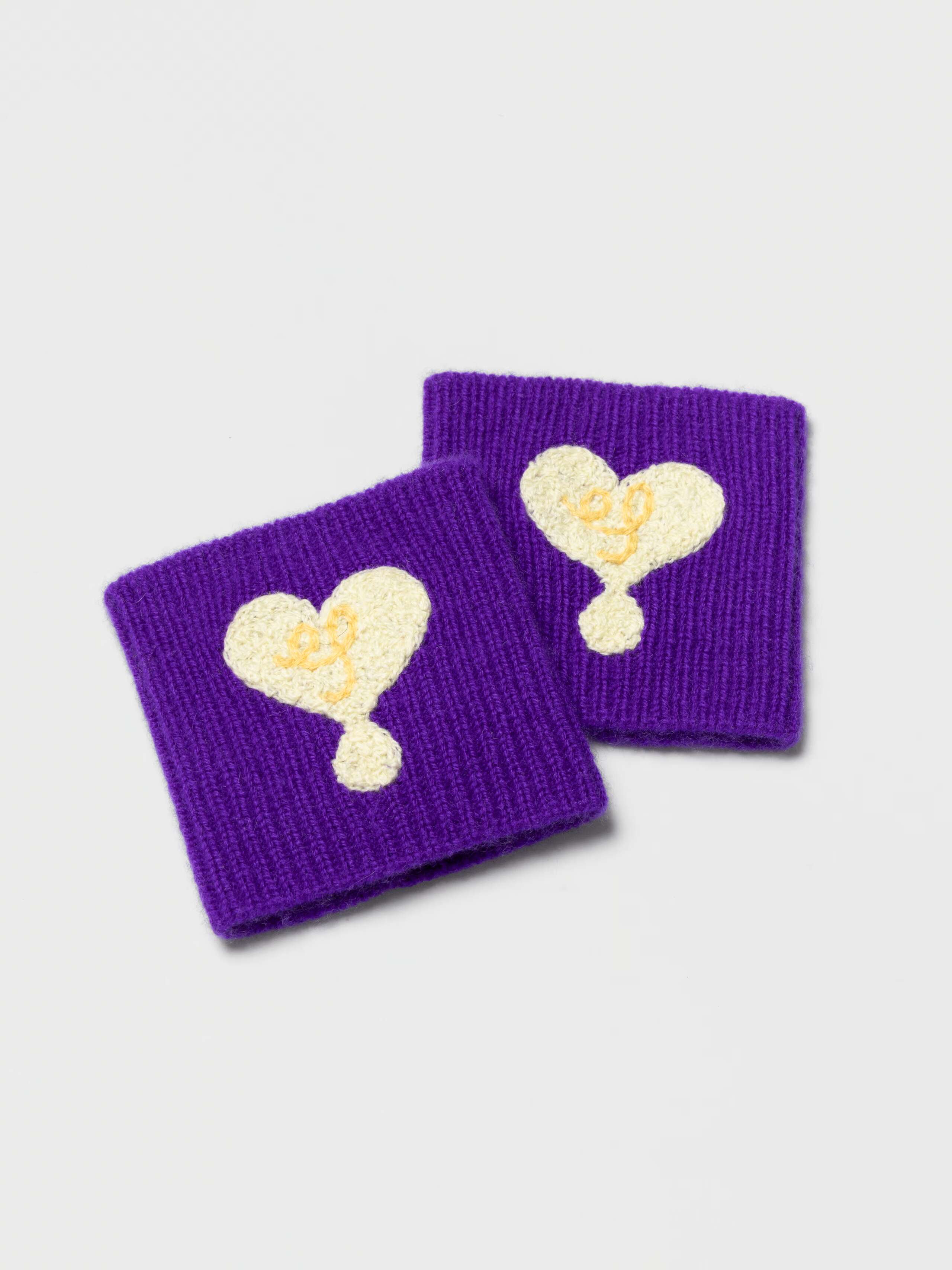 Product Shot of Coco Wrist Warmers in Purple