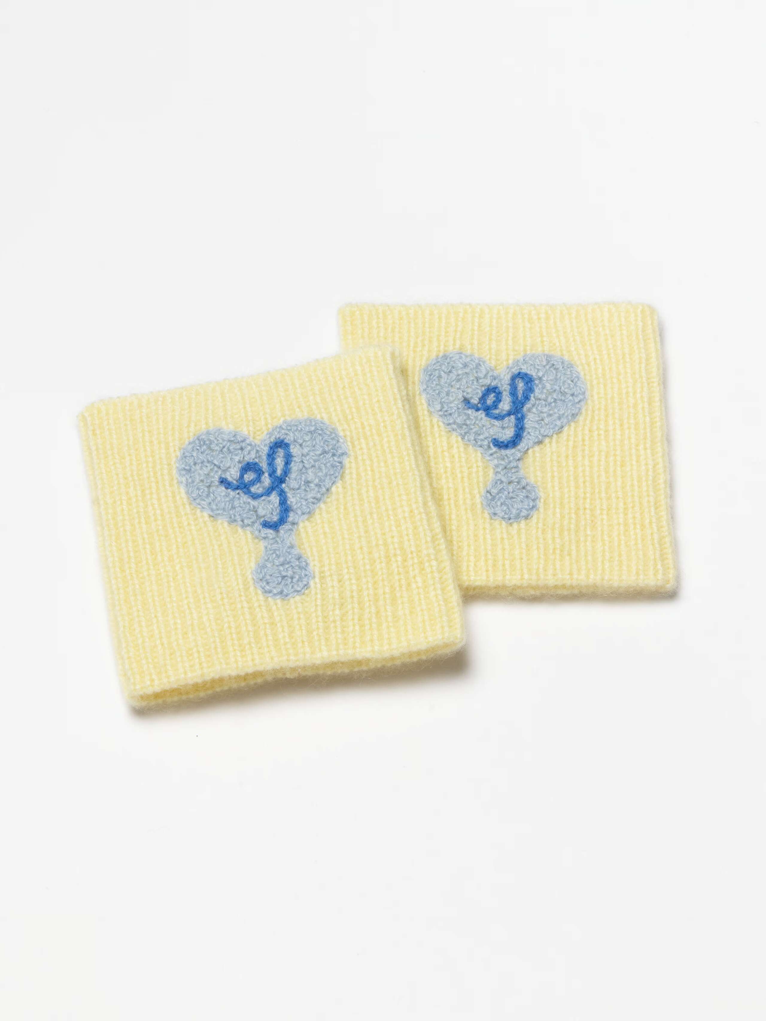 Product Shot of Coco Wrist Warmers in Lt. Yellow