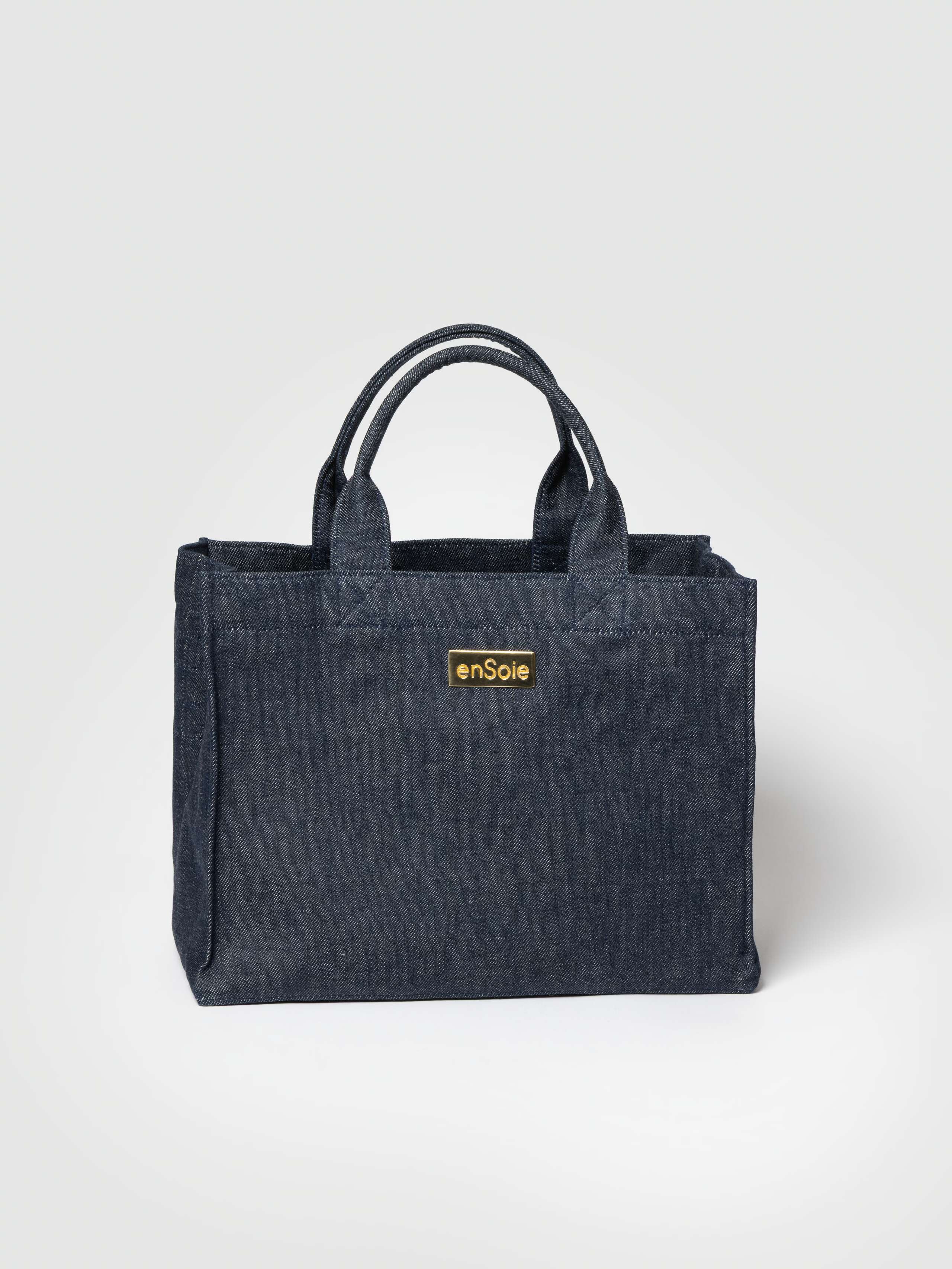 Library bag in blue indigo denim