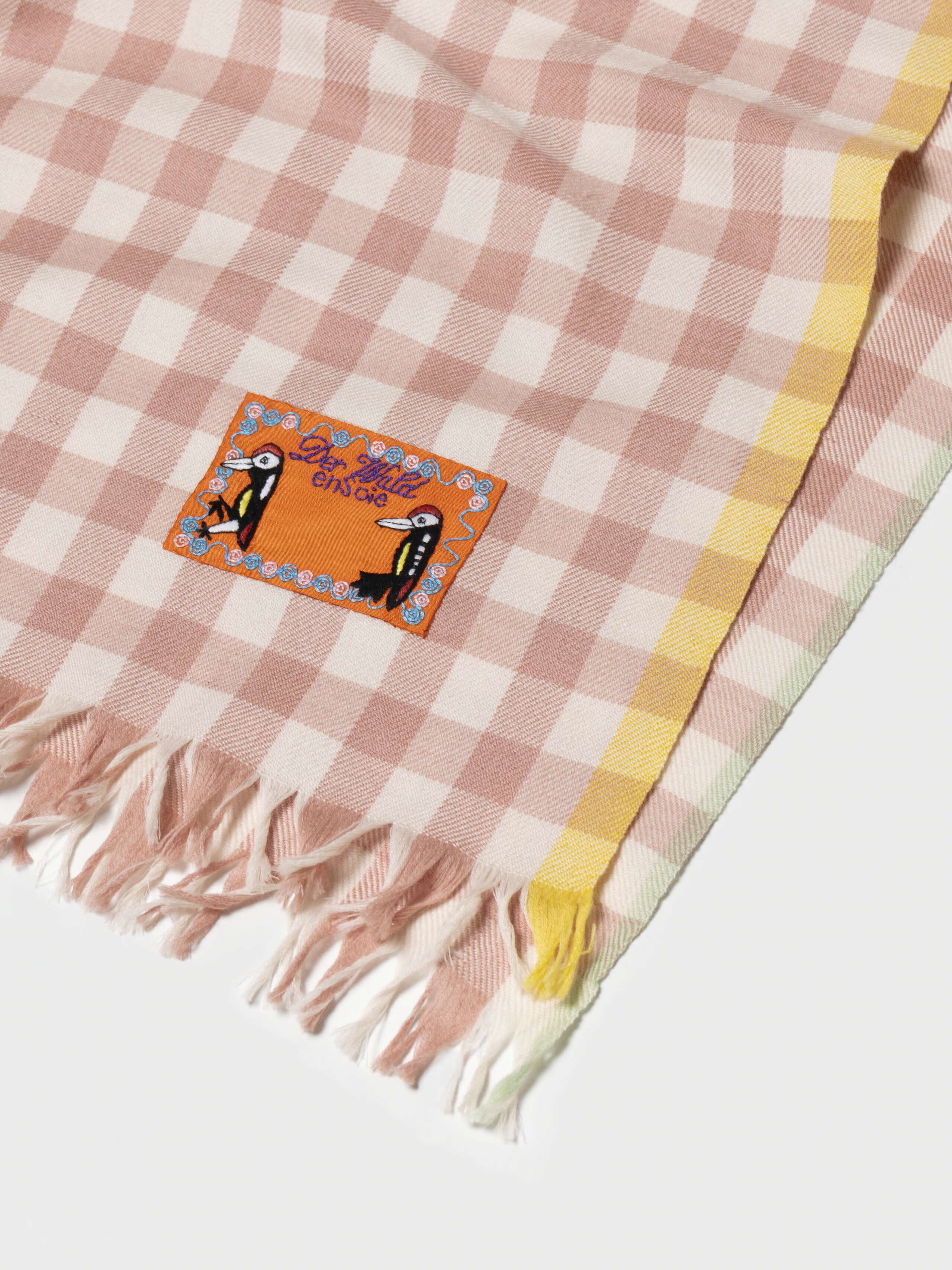 Detail Shot of Saga Scarf 85 in Sweet Rose