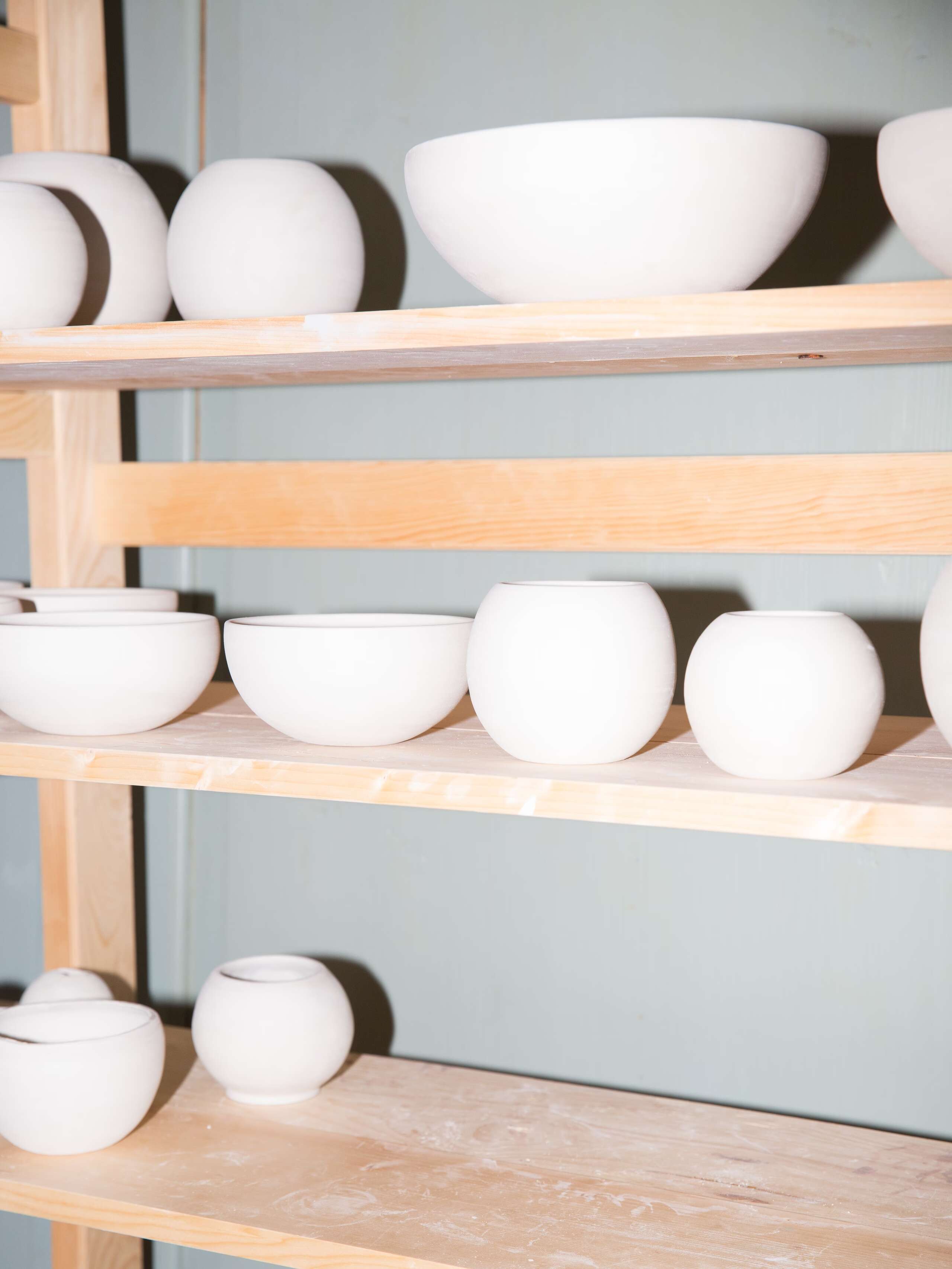 ceramic shapes at the ensoie atelier