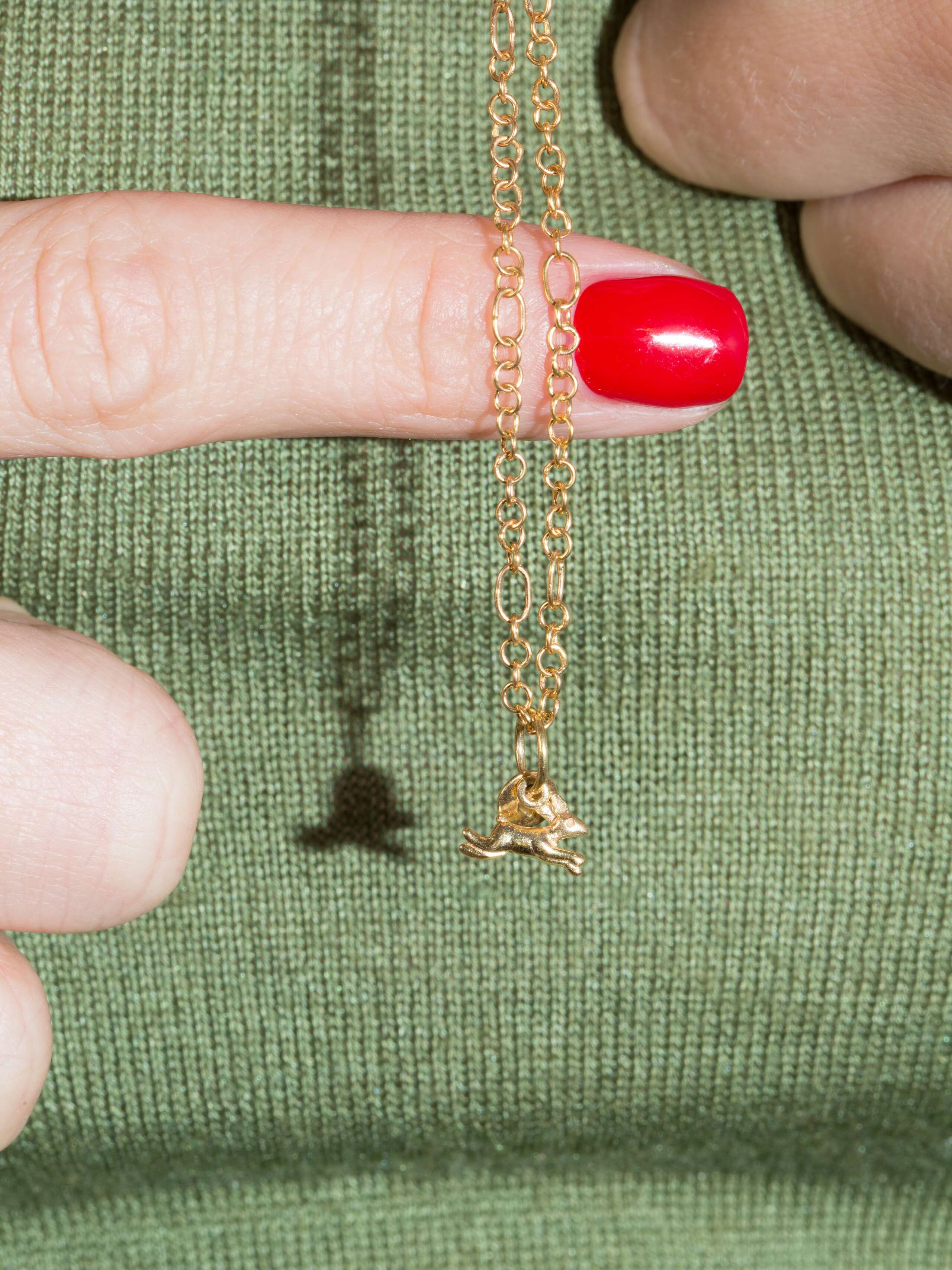 micro rabbit pendant 