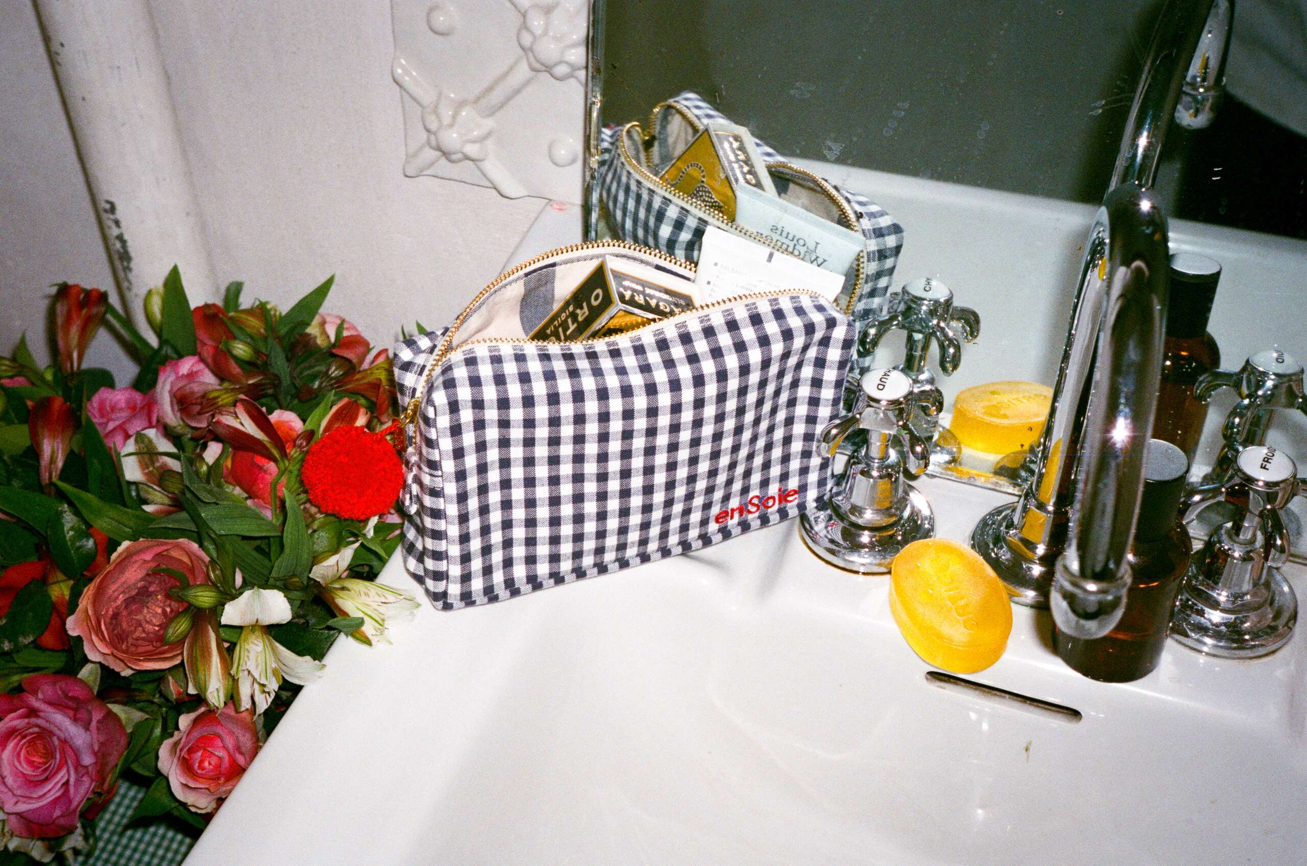 Vichy toiletry case, enSoie Zürich