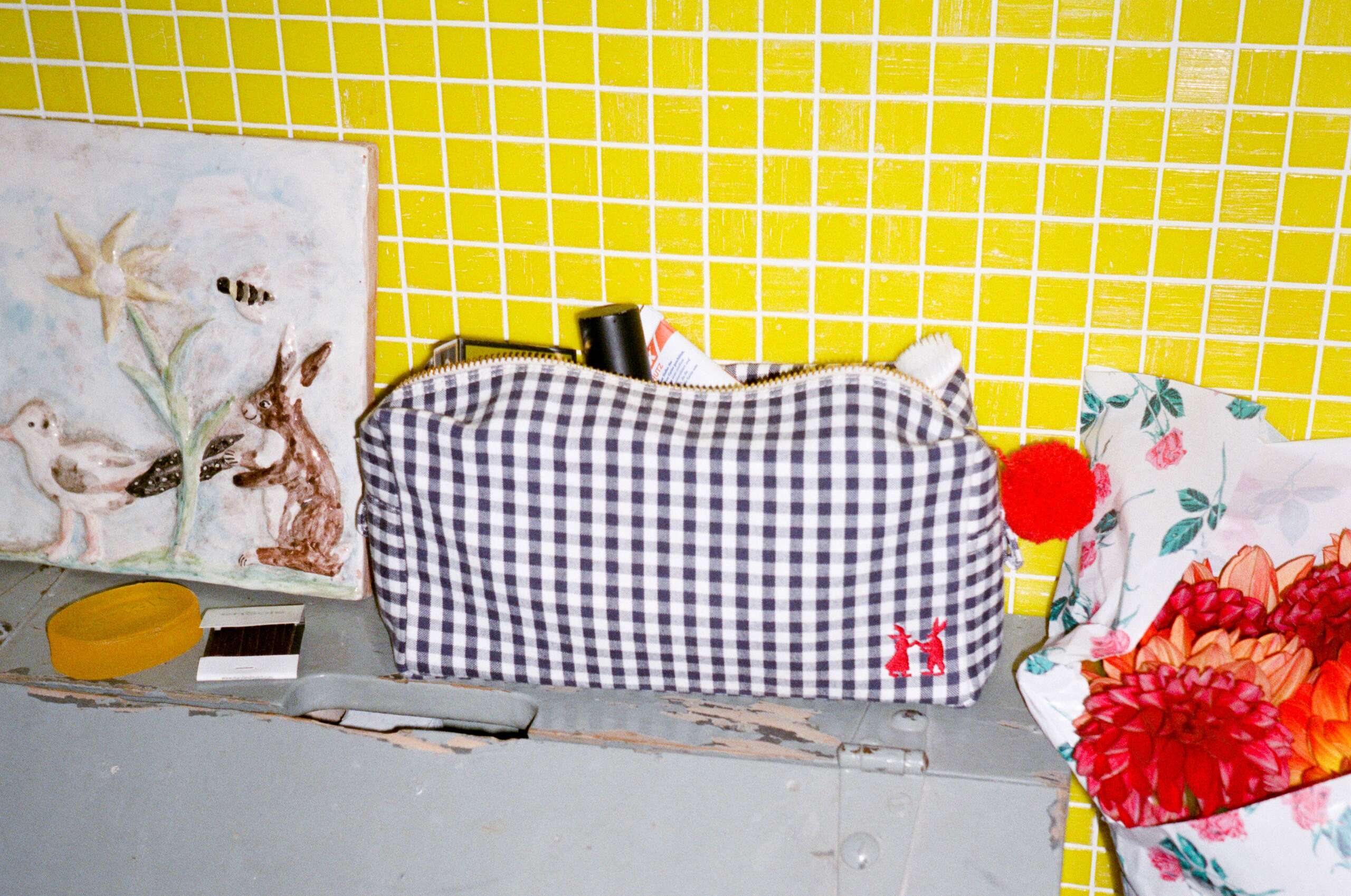 Vichy toiletry case, enSoie Zürich