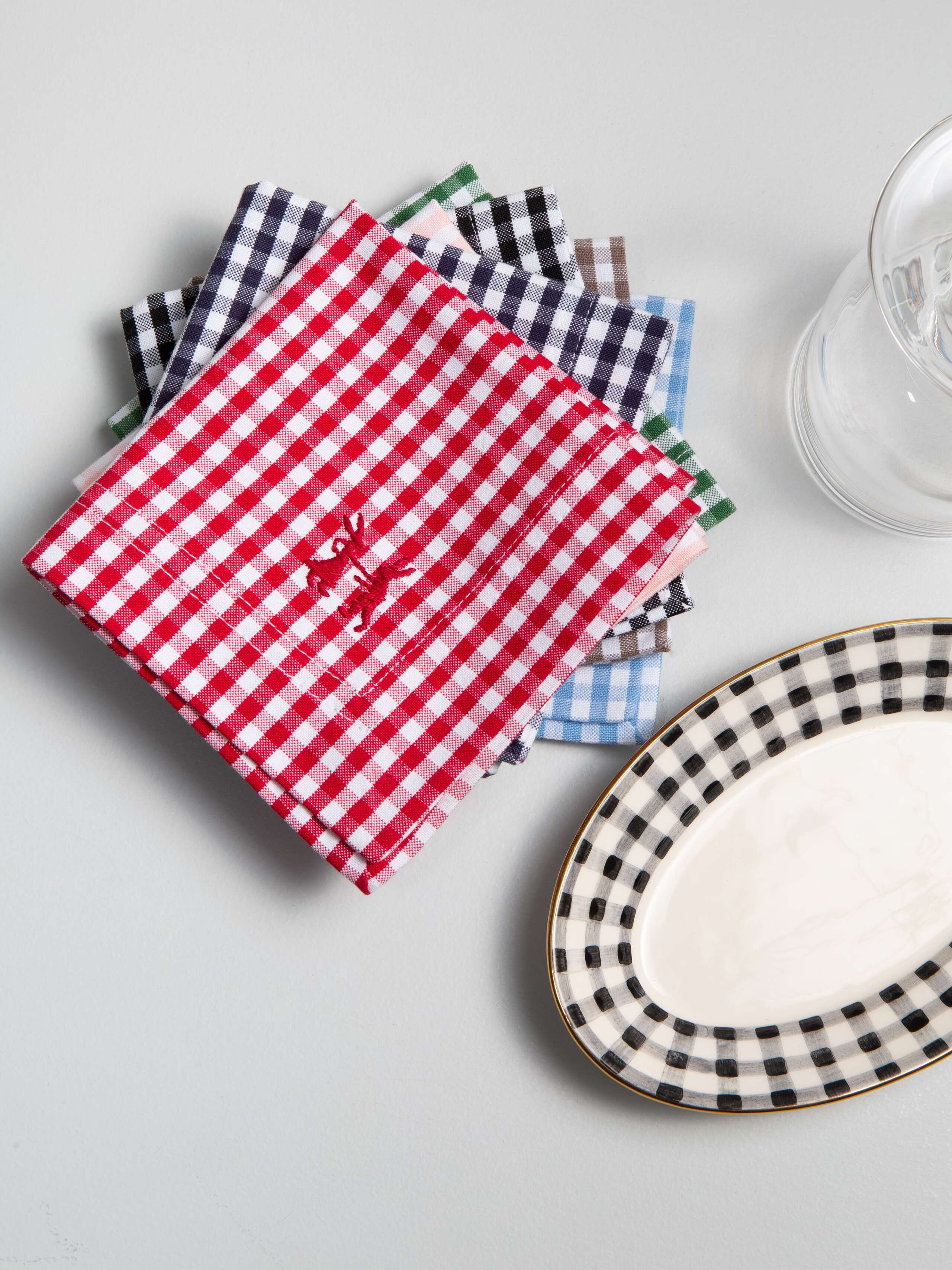 Cocktail napkin vichy