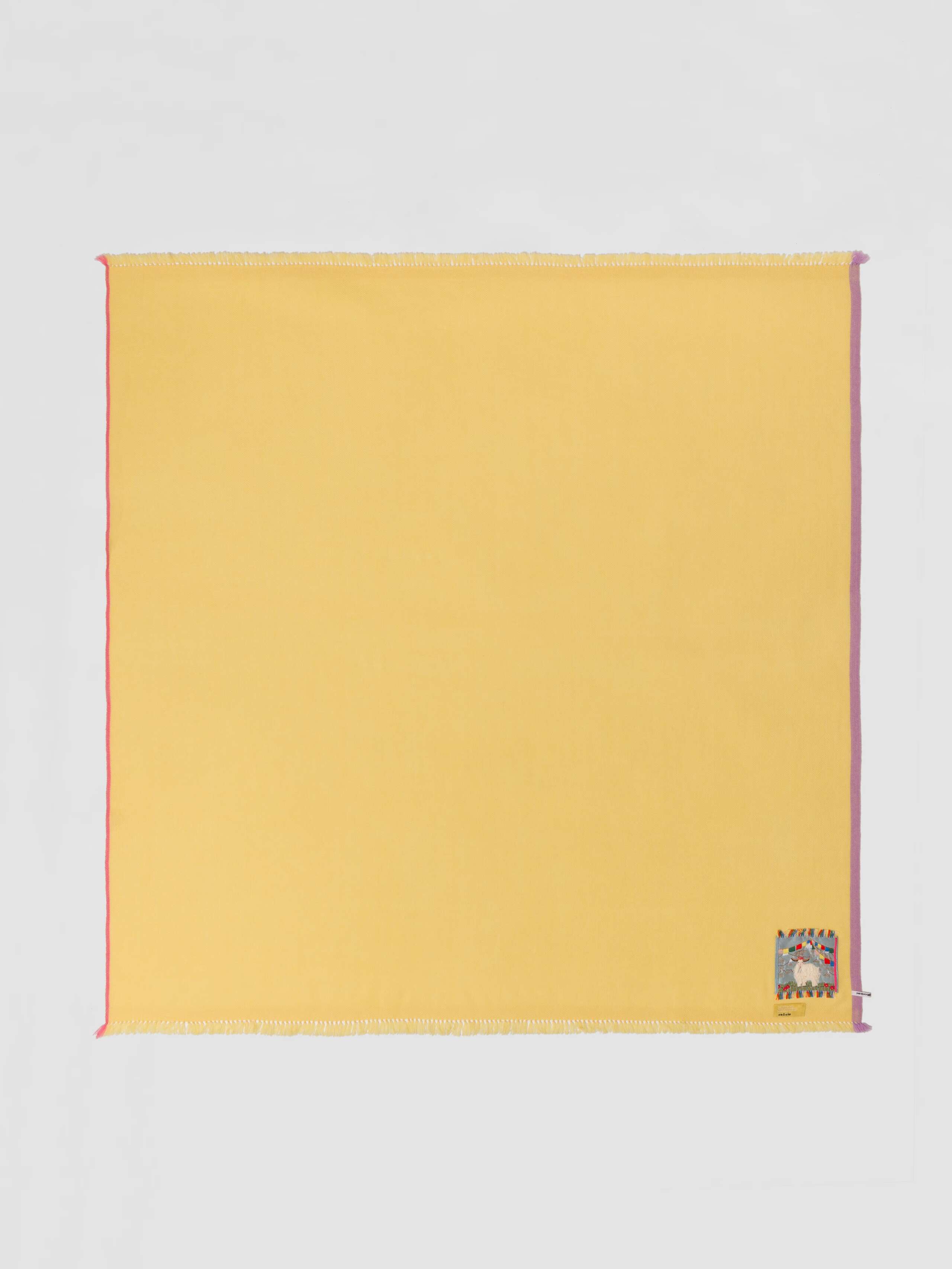 Picture of a beautiful bright yellow cashmere stole