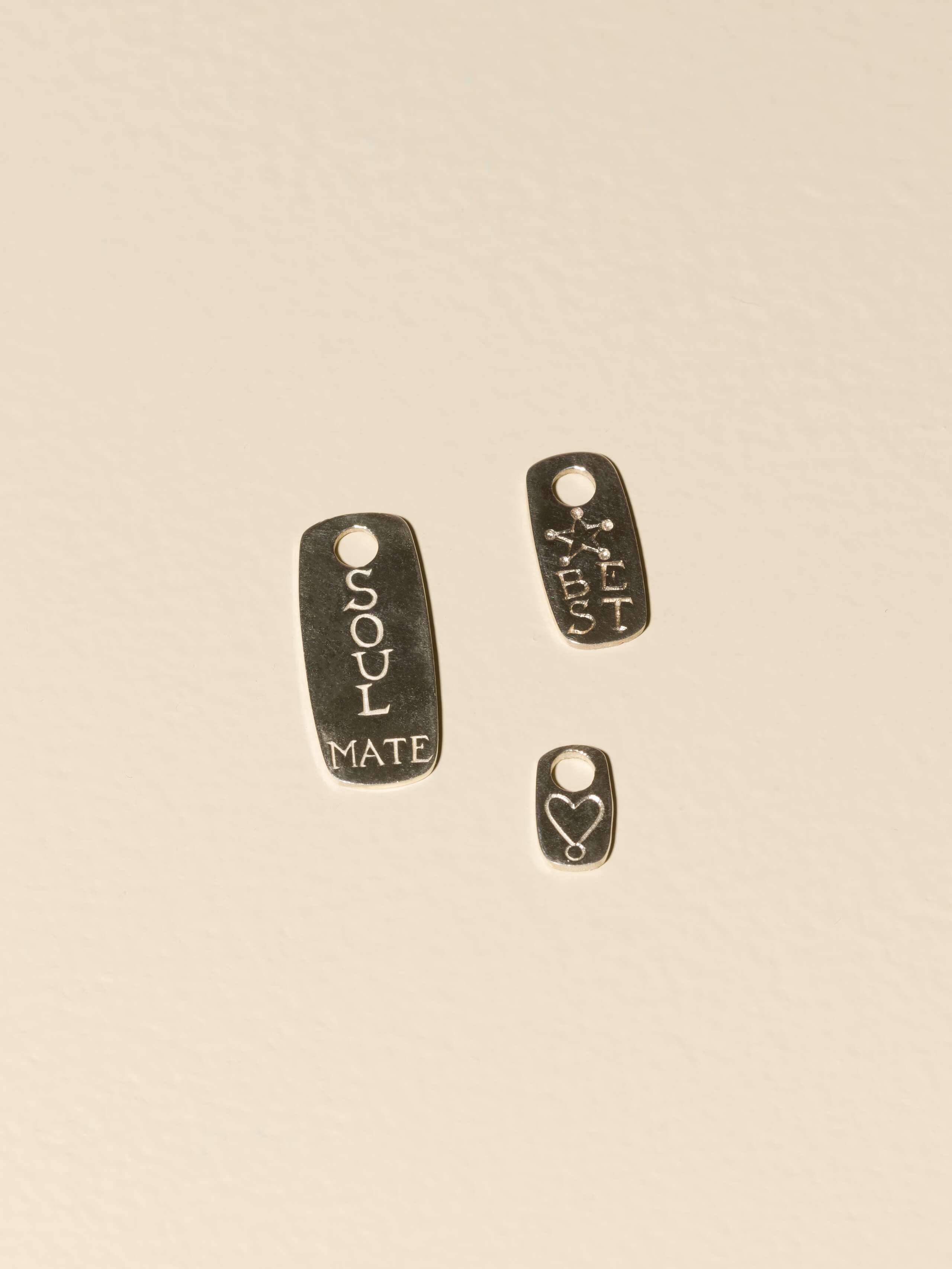 picture of the rectangular tags for creoles in sterling silver