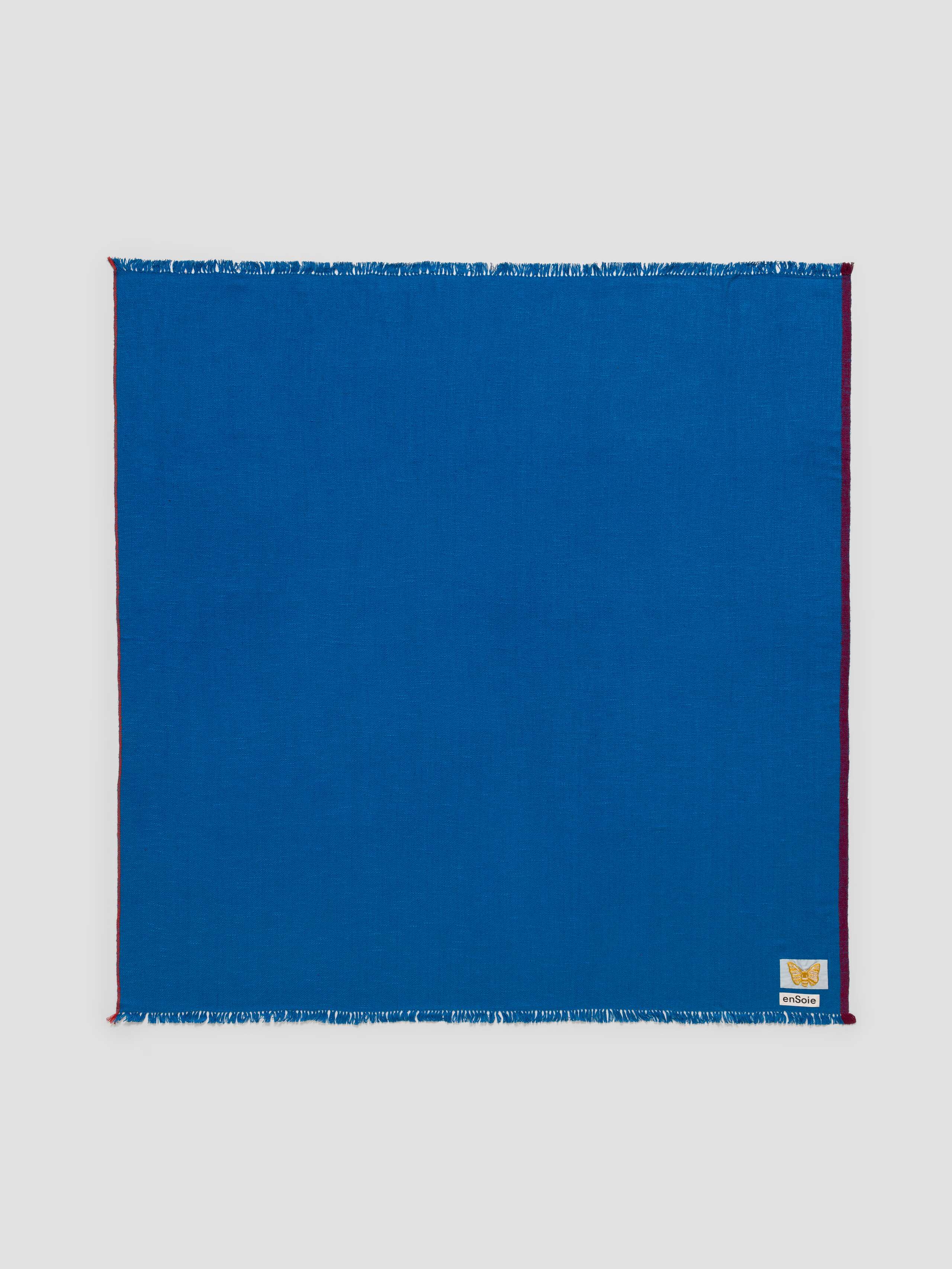 Picture of a blue silk scarf