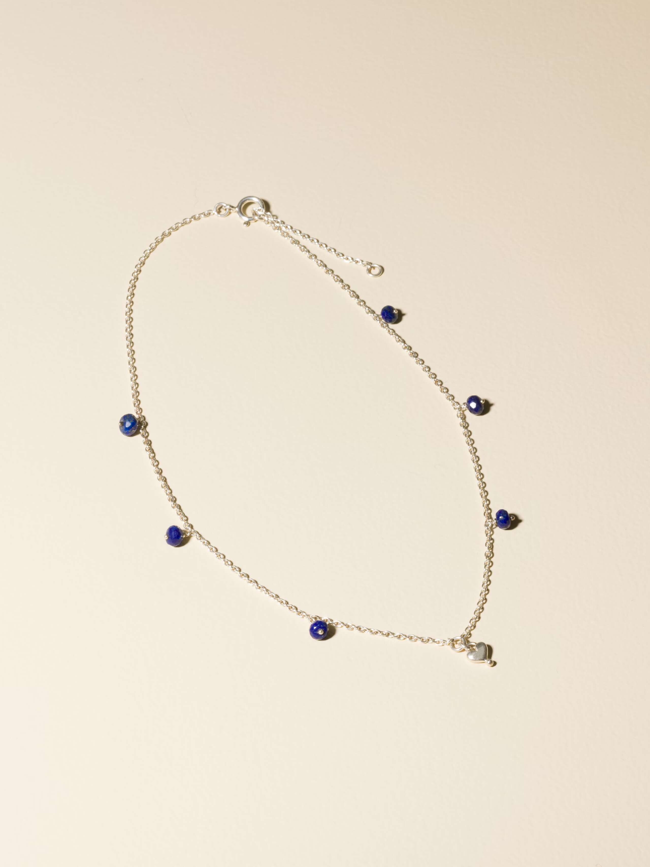 Zoe necklace with blue lapis stone