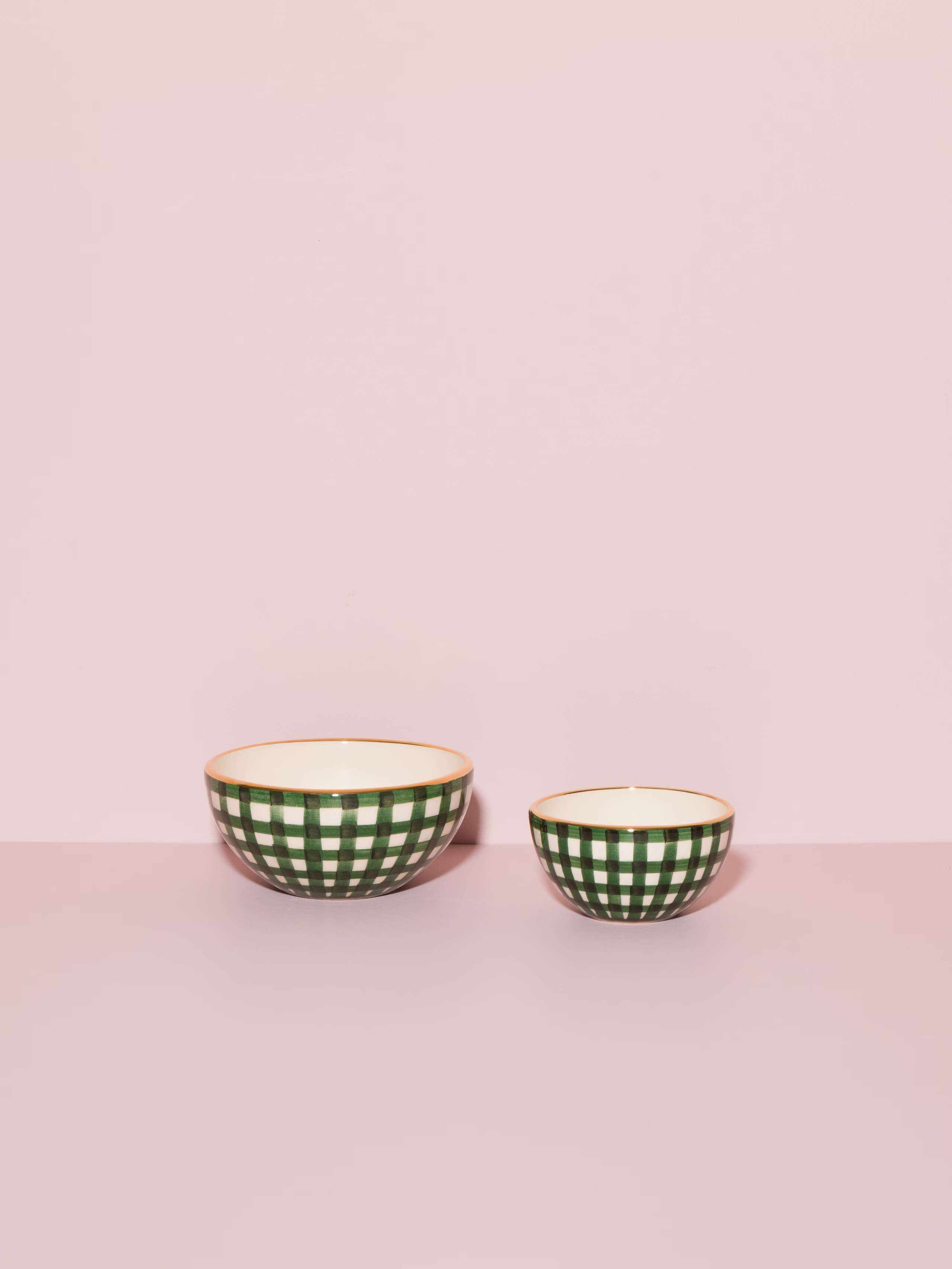 Bonnie Bowls vichy green