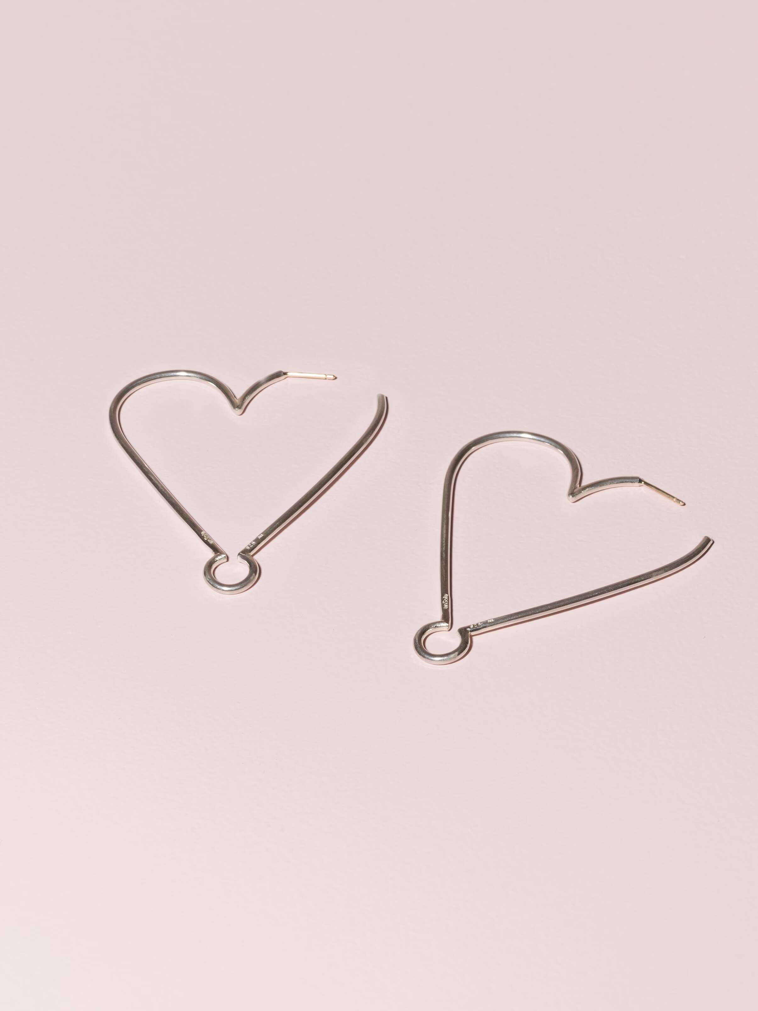 alma heart hoop silver