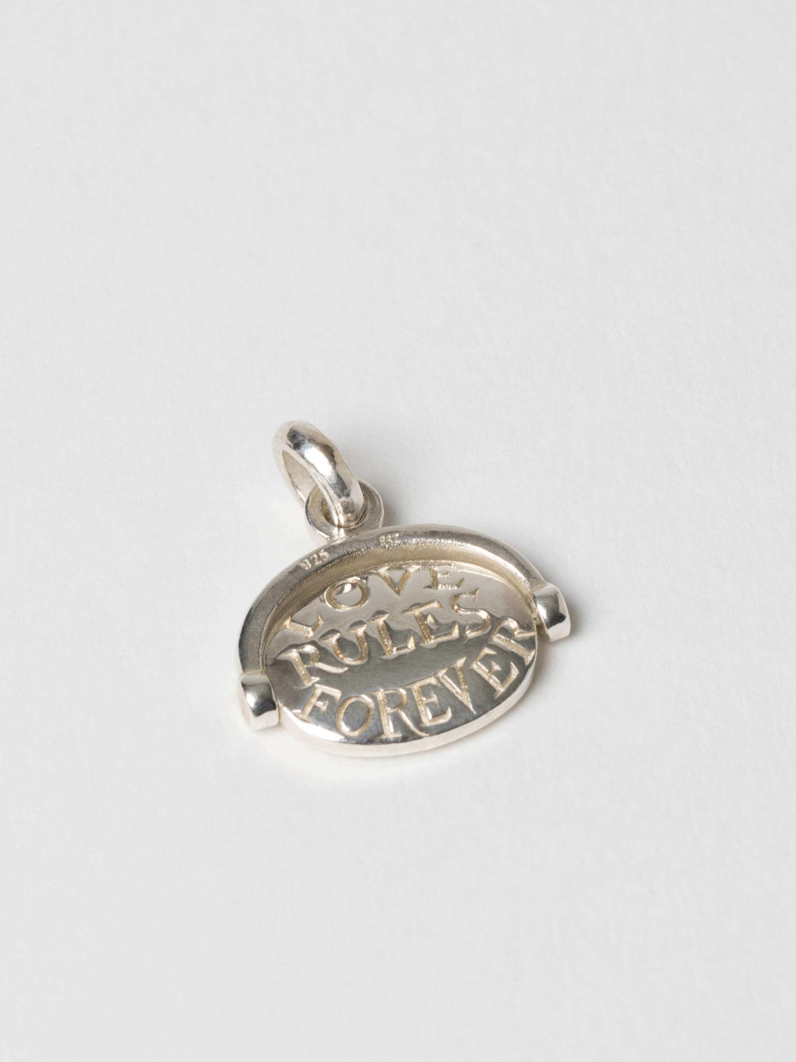 LRF turning Tag pendant sterling silver