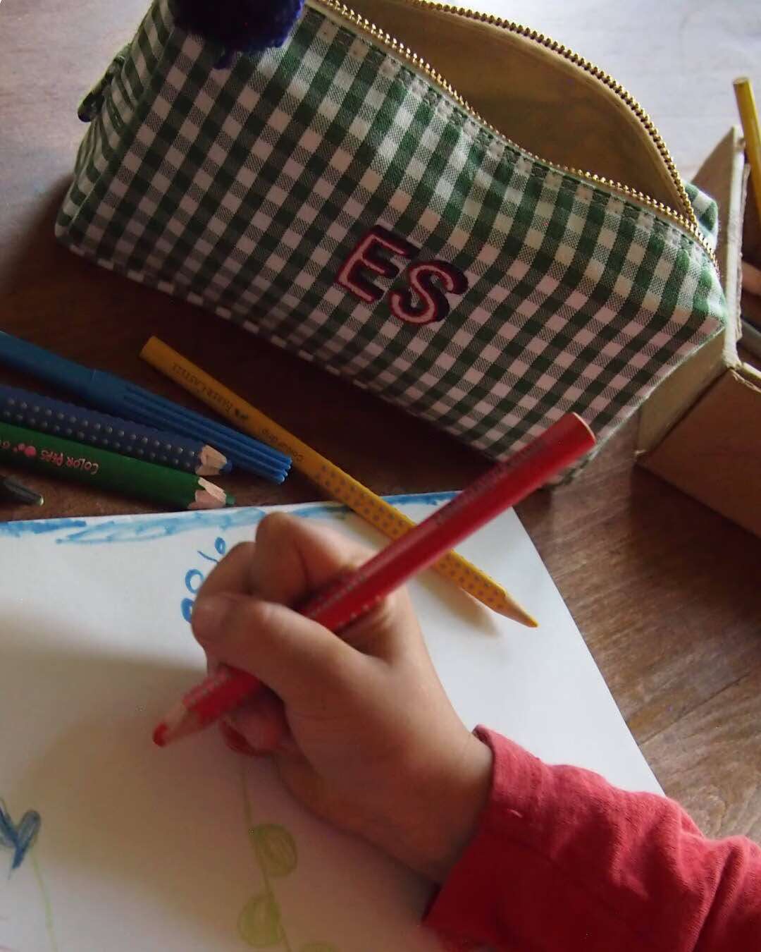 Picture of a hand drawing flowers