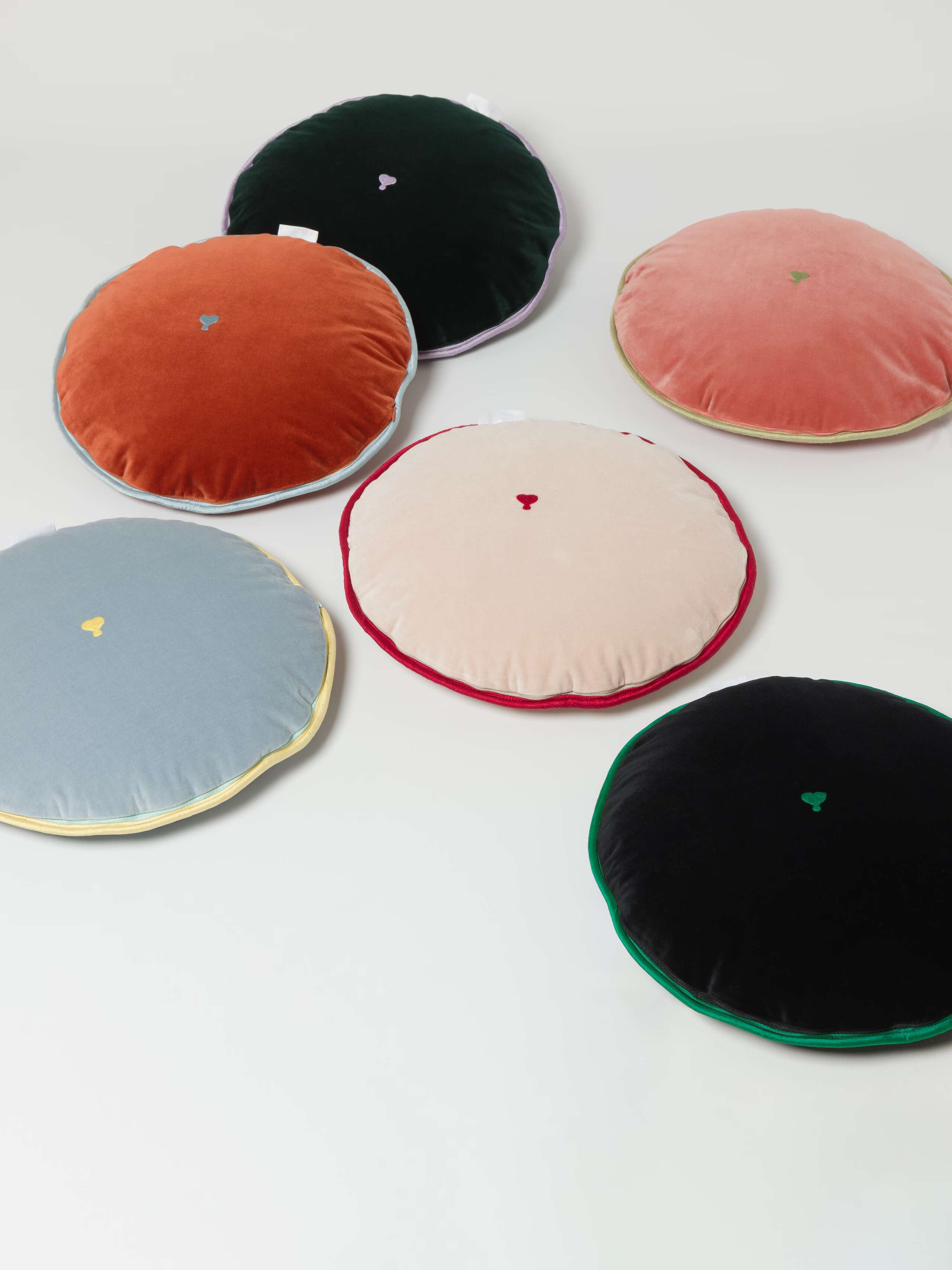 Juniper round pillow cover in cotton velvet six colours