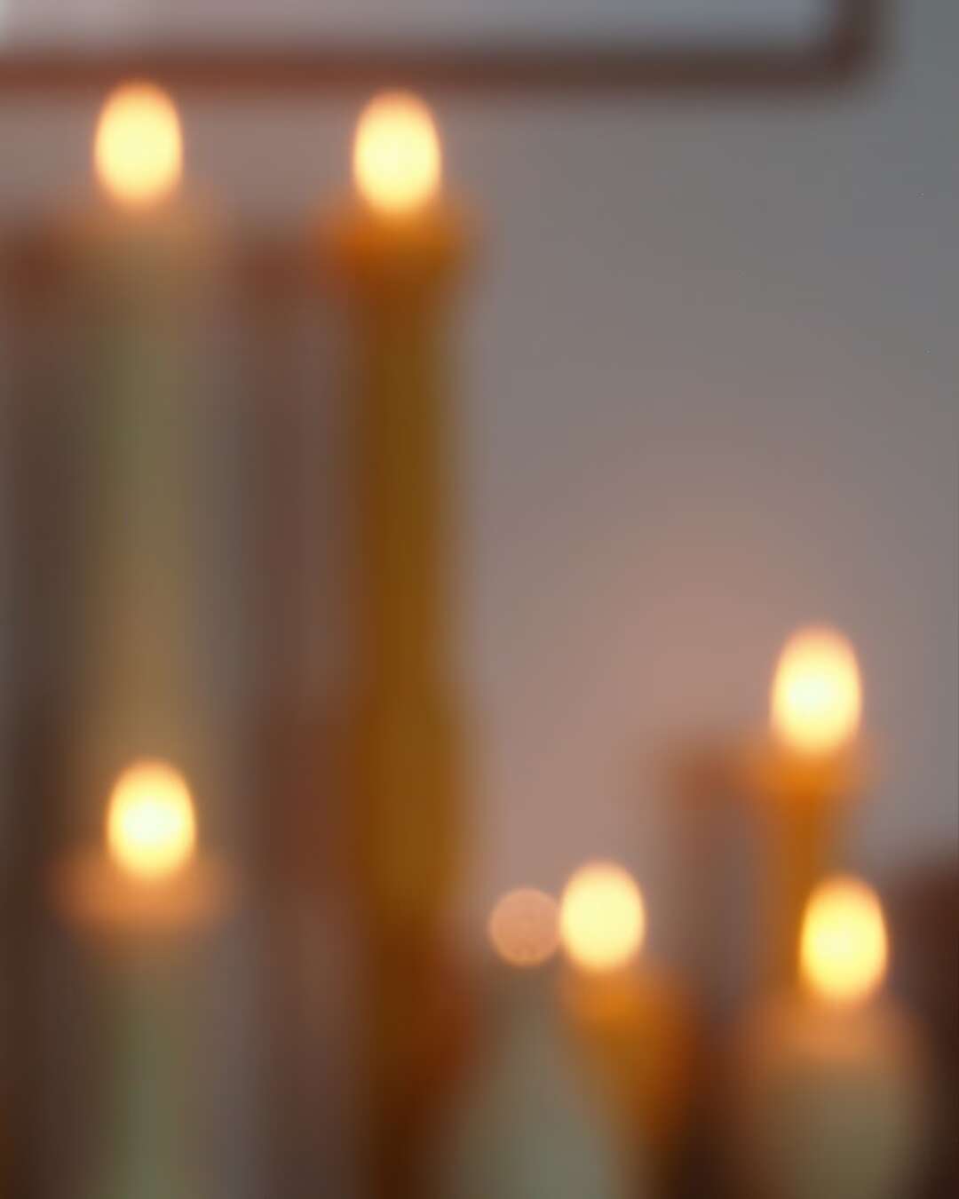 Picture of burning beeswax candles