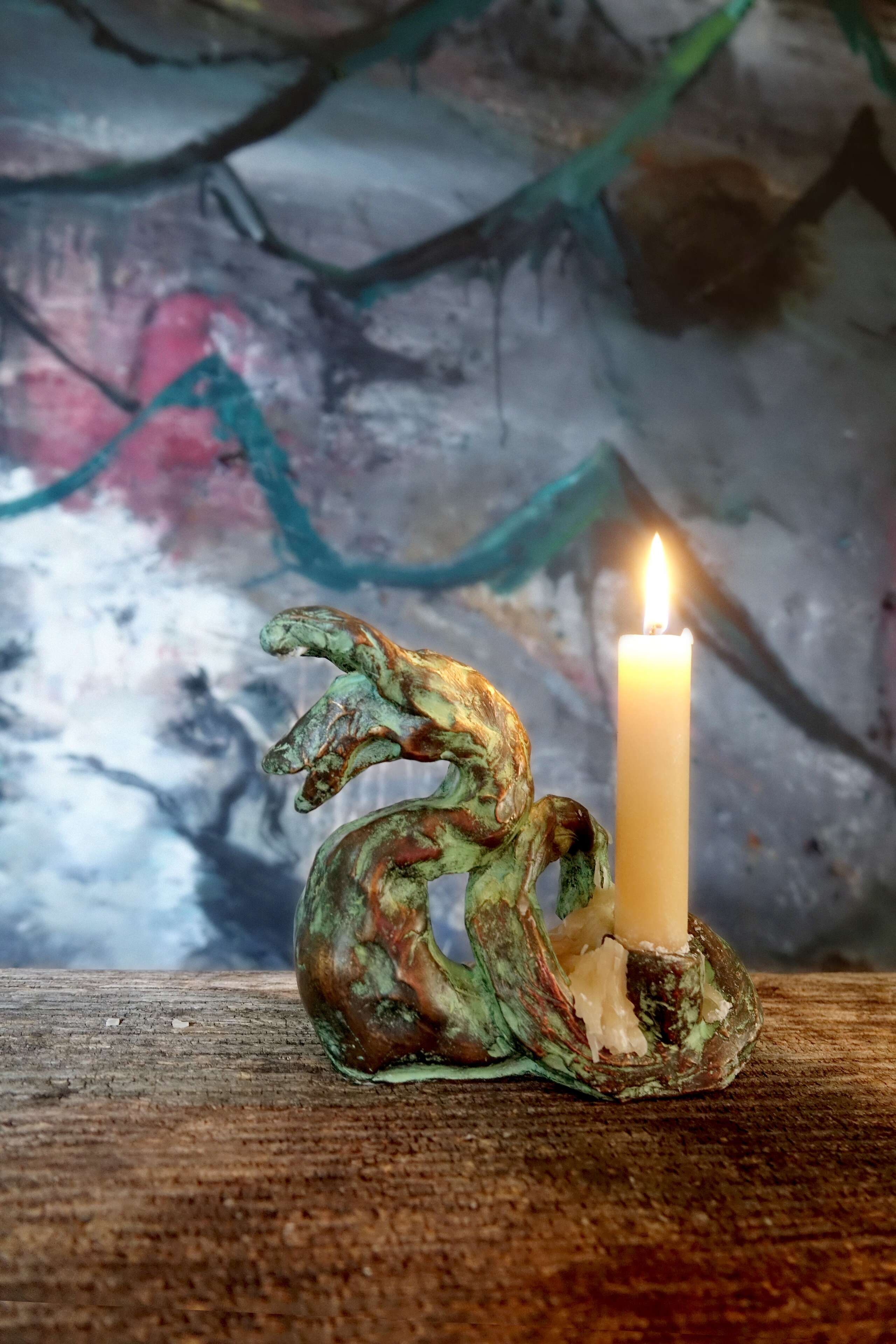 Picture of a bronze chandelier