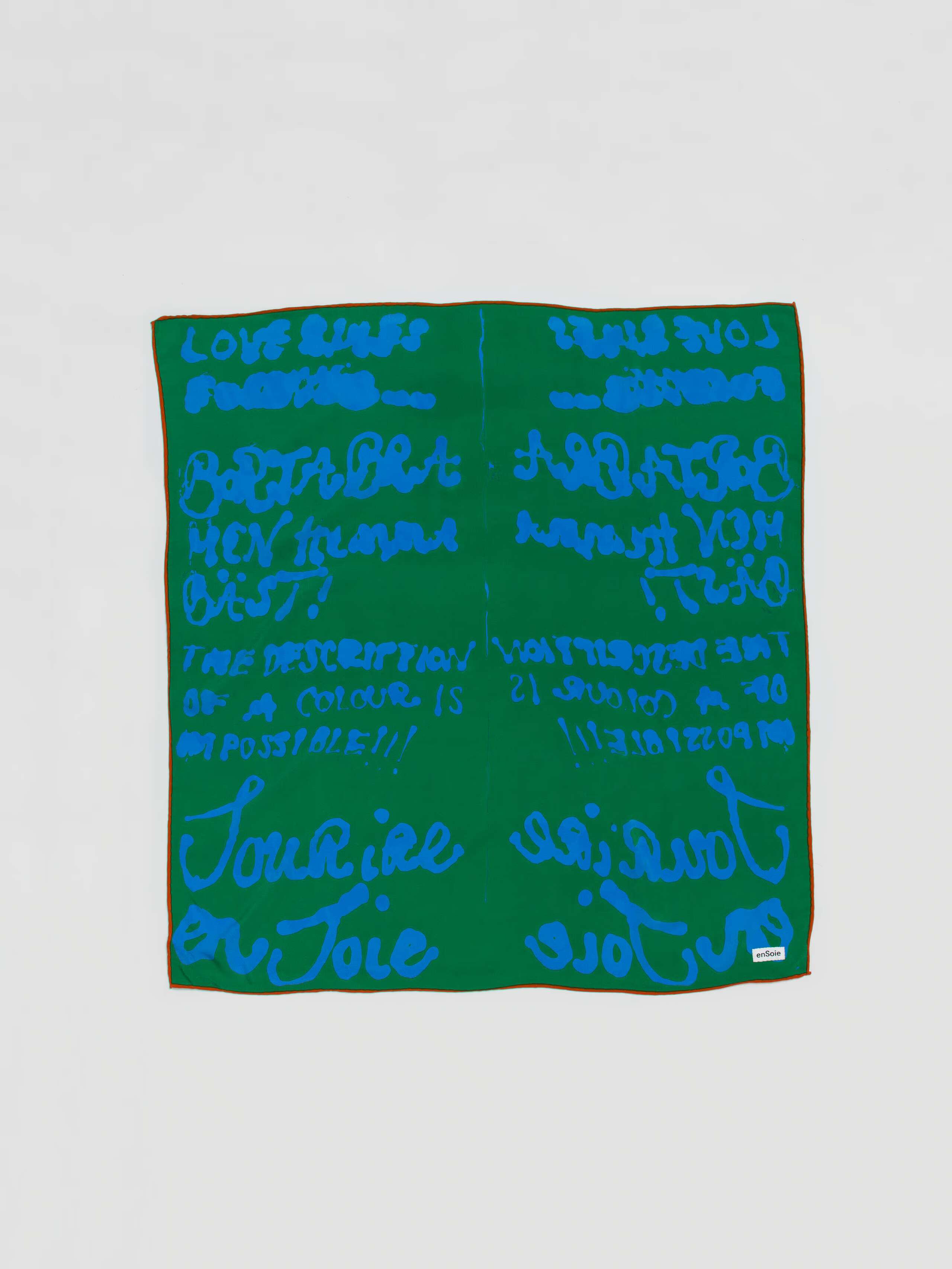 Proverb foulard green blue printed 
