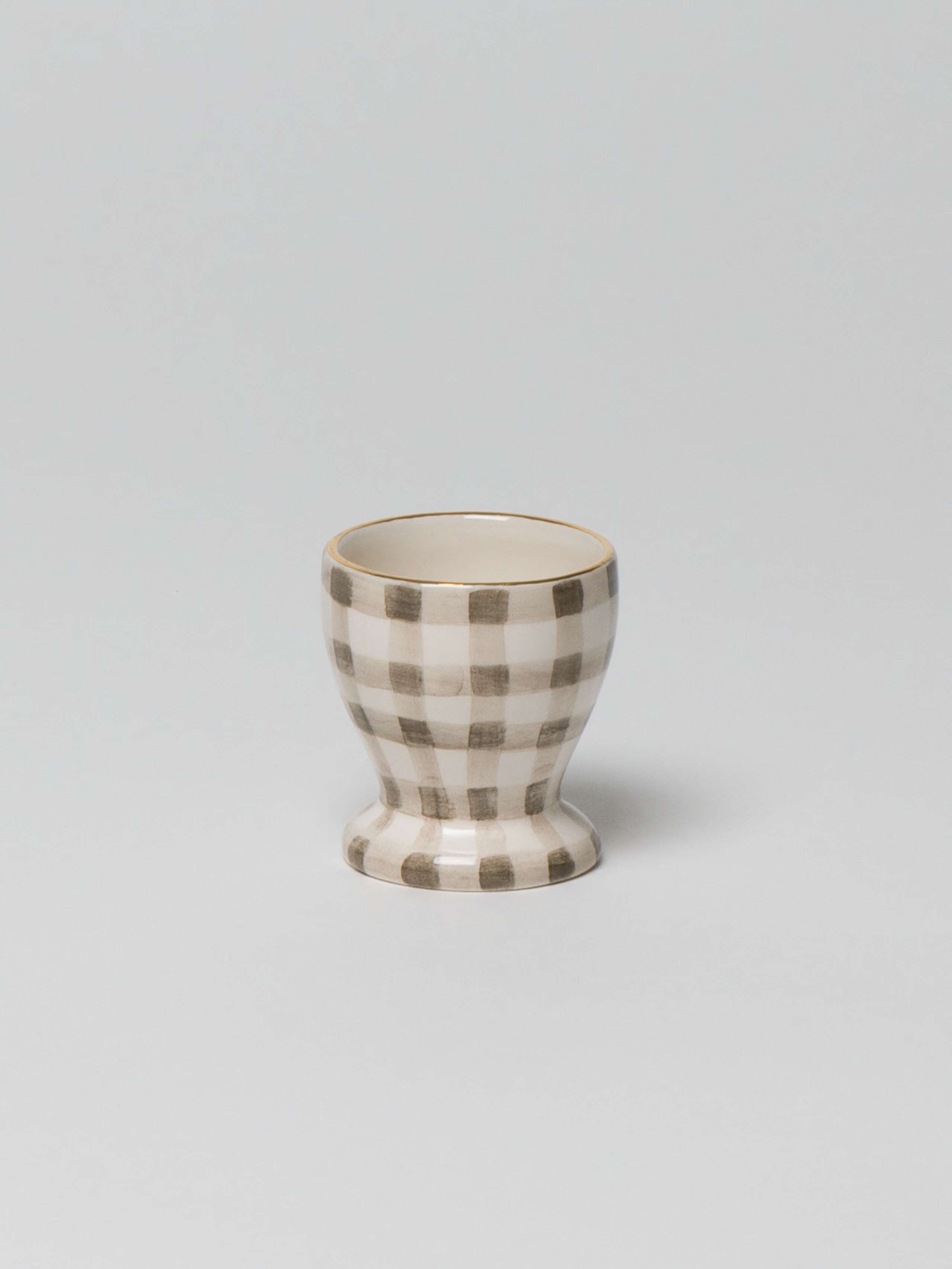 Greta Egg cup in limited edition linen clay colour