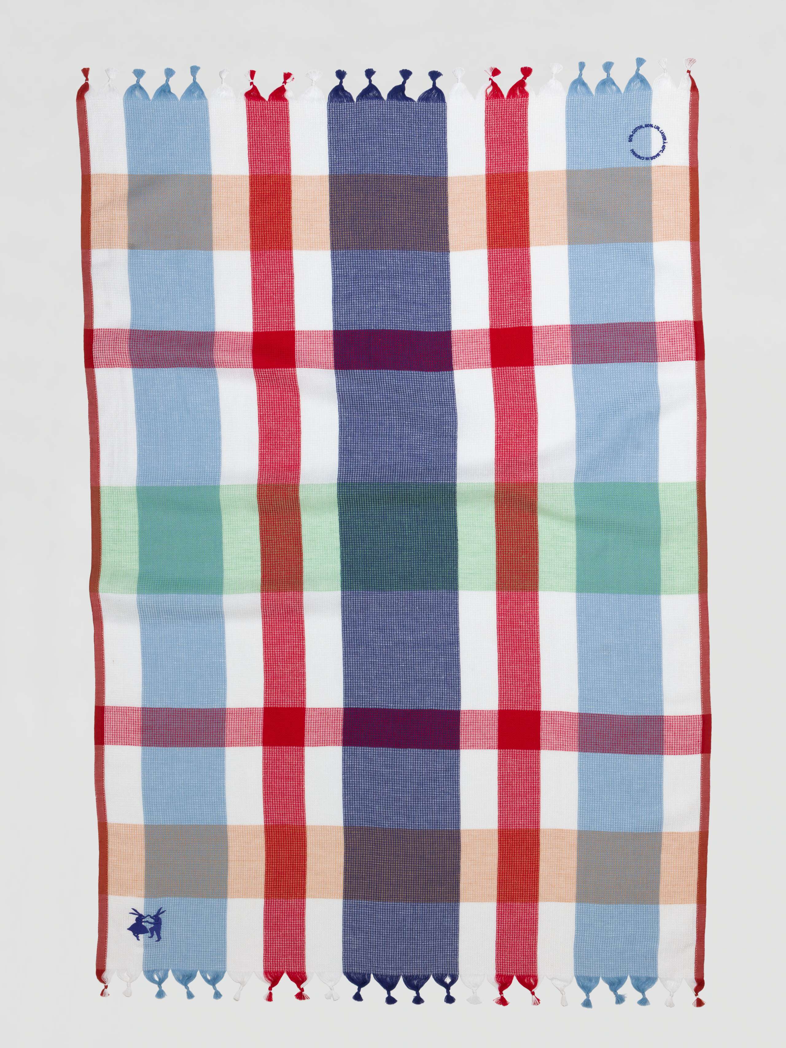 Dobby bath towel check