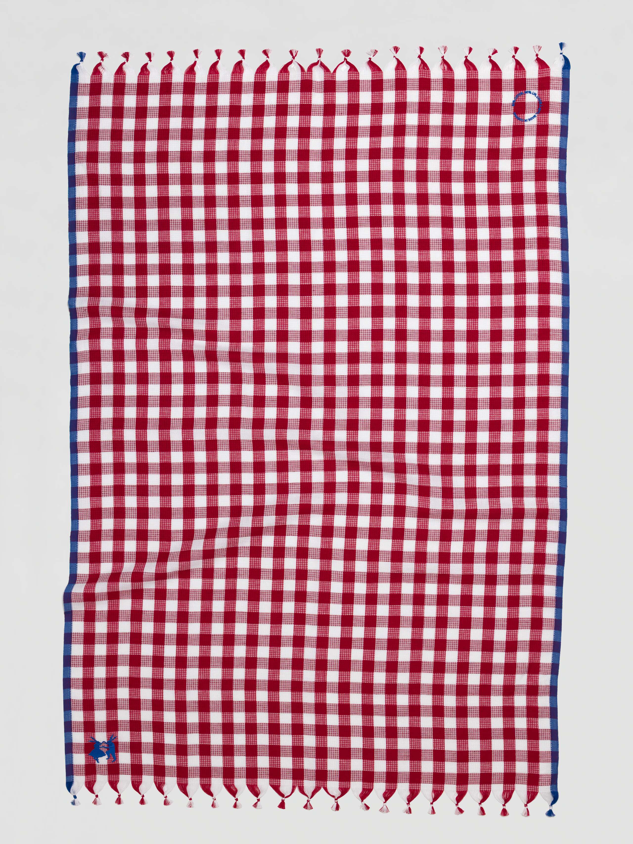 Dobby bath towel vichy, red