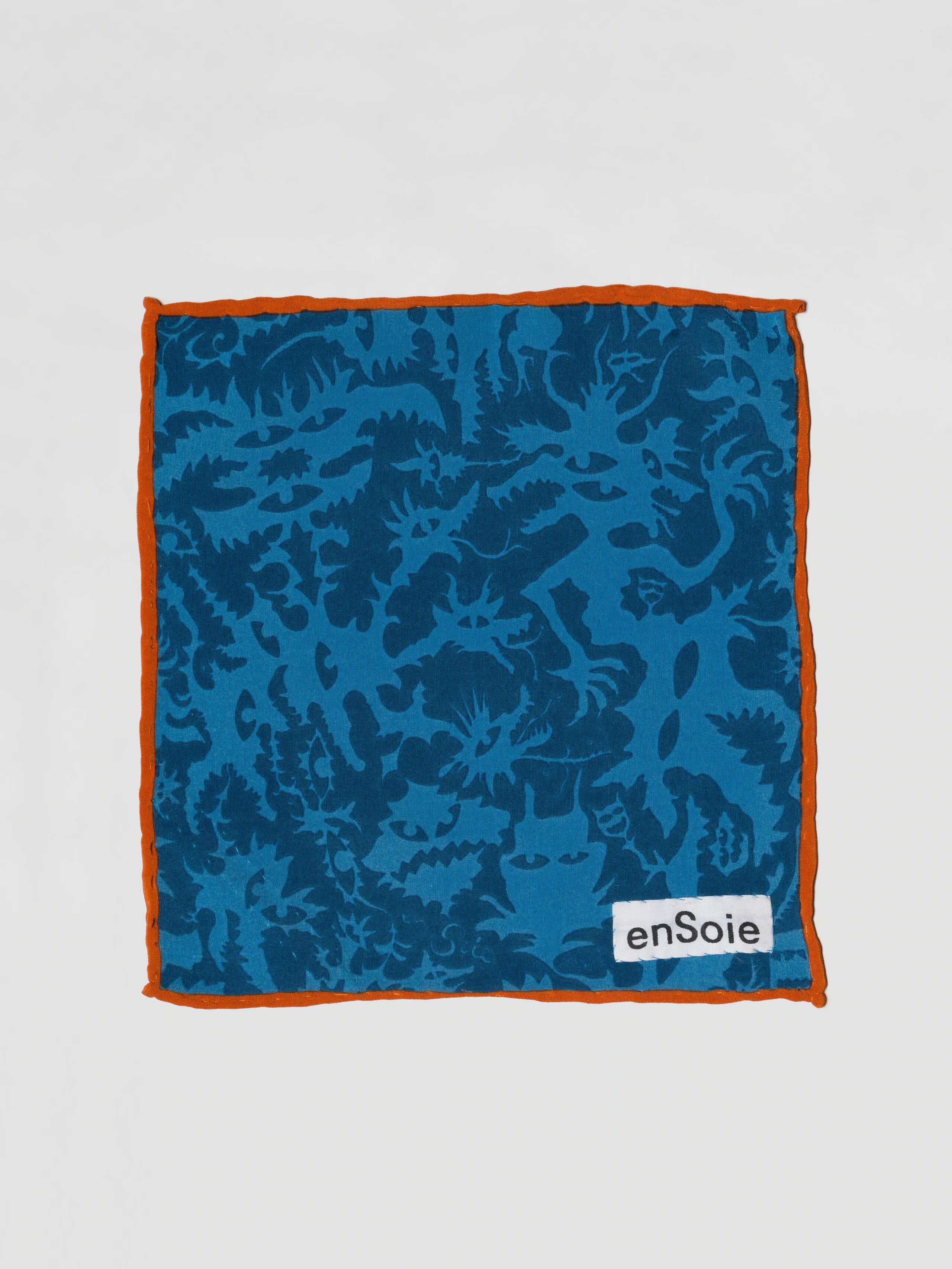Carré foulard 20 Silk, Monsters print, Aqua, Teal
