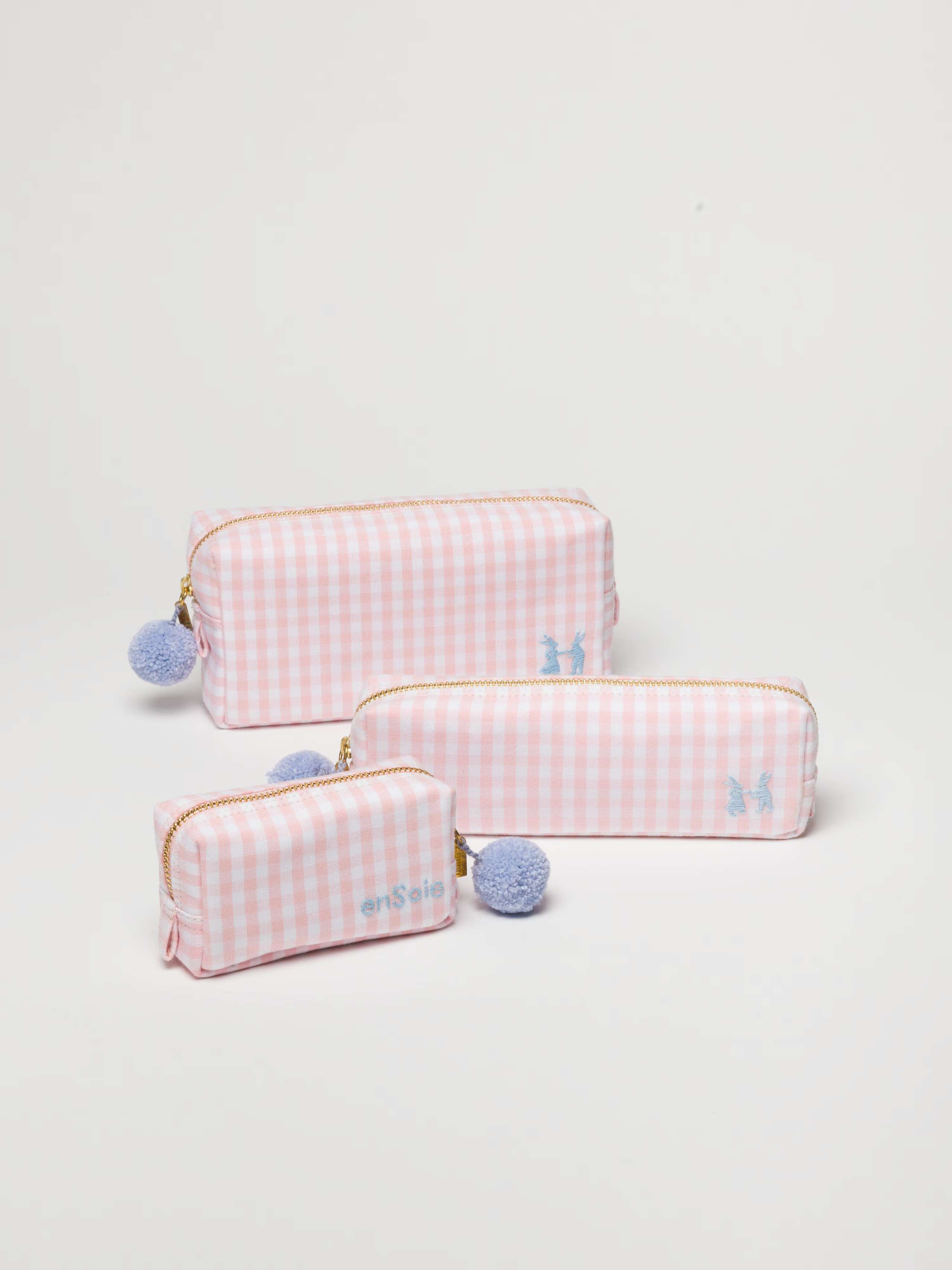 Linda Toiletry bag in Candy Pink vichy