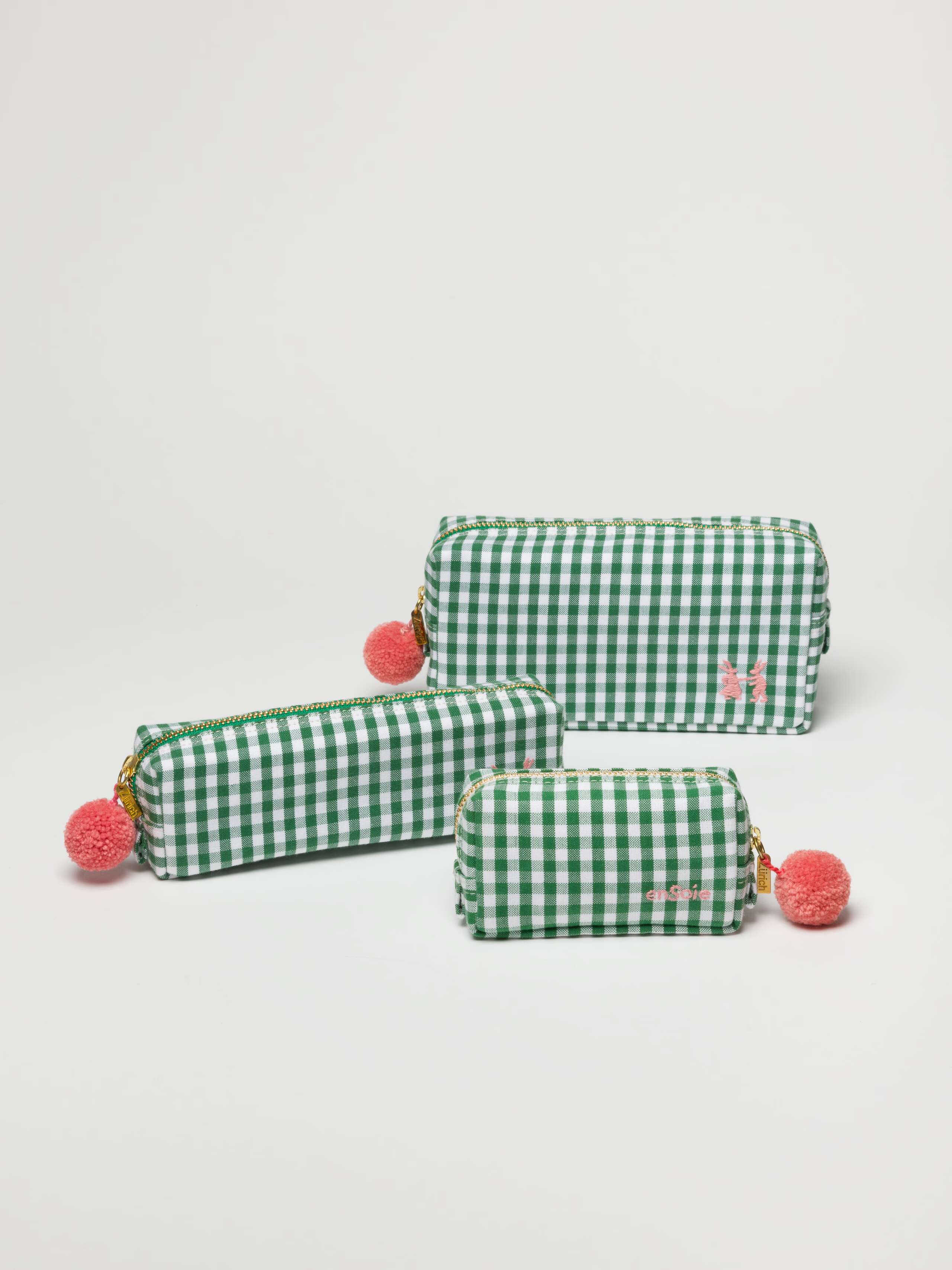 Linda Toiletry bag in Linden Green vichy