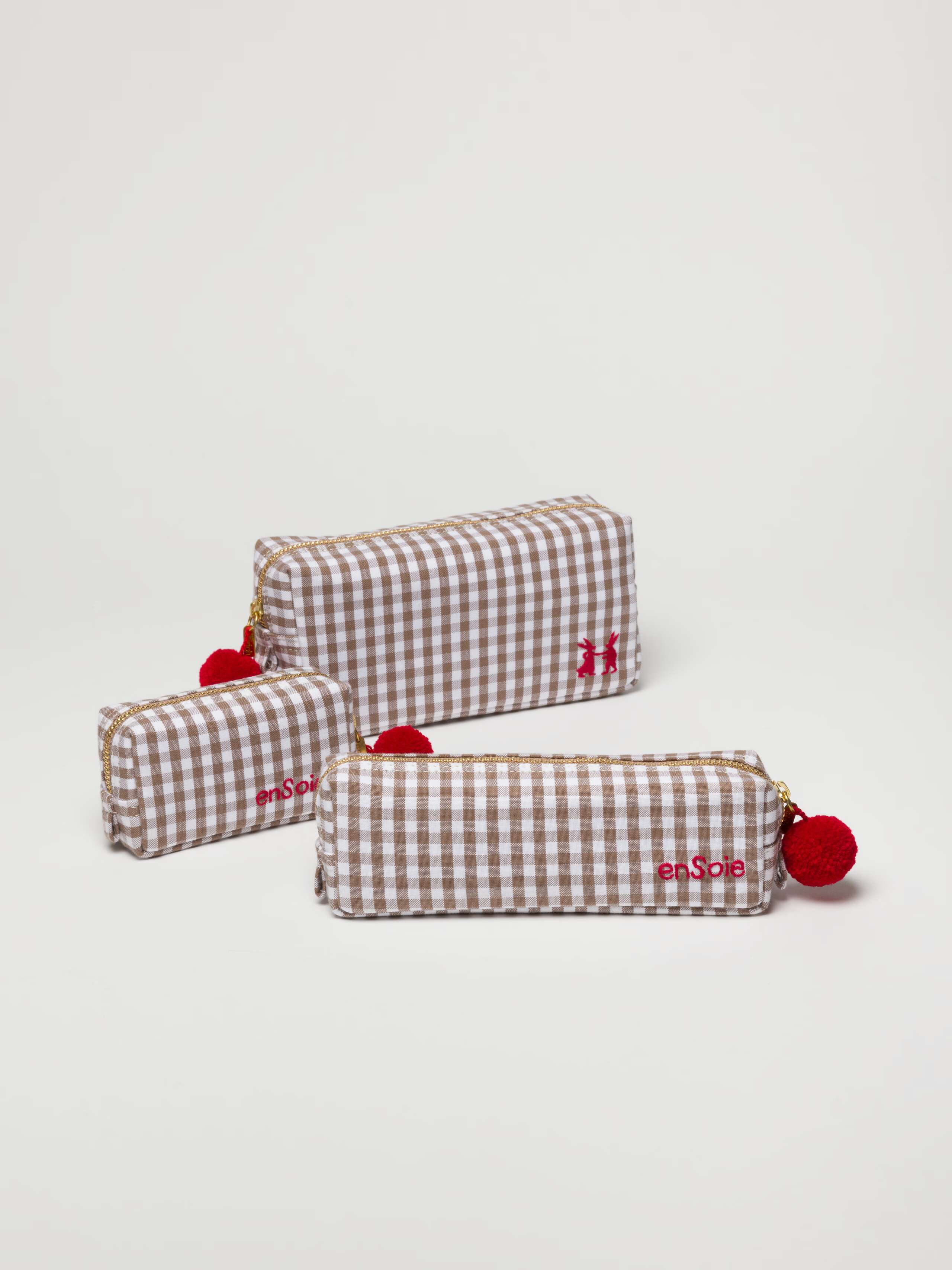 Linda Toiletry bag in Moon Rock vichy