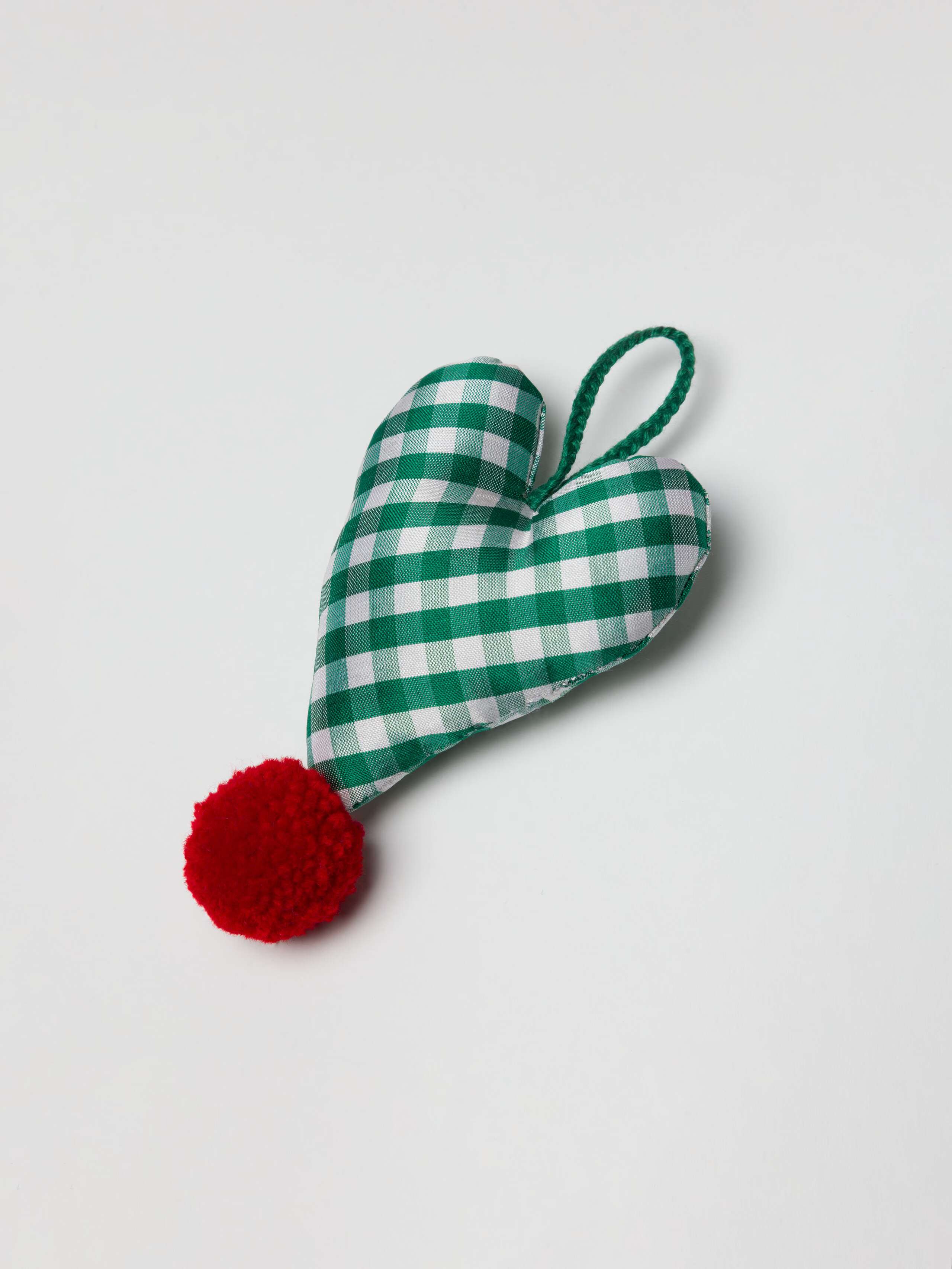 Fancy enSoie keychain, vichy, green