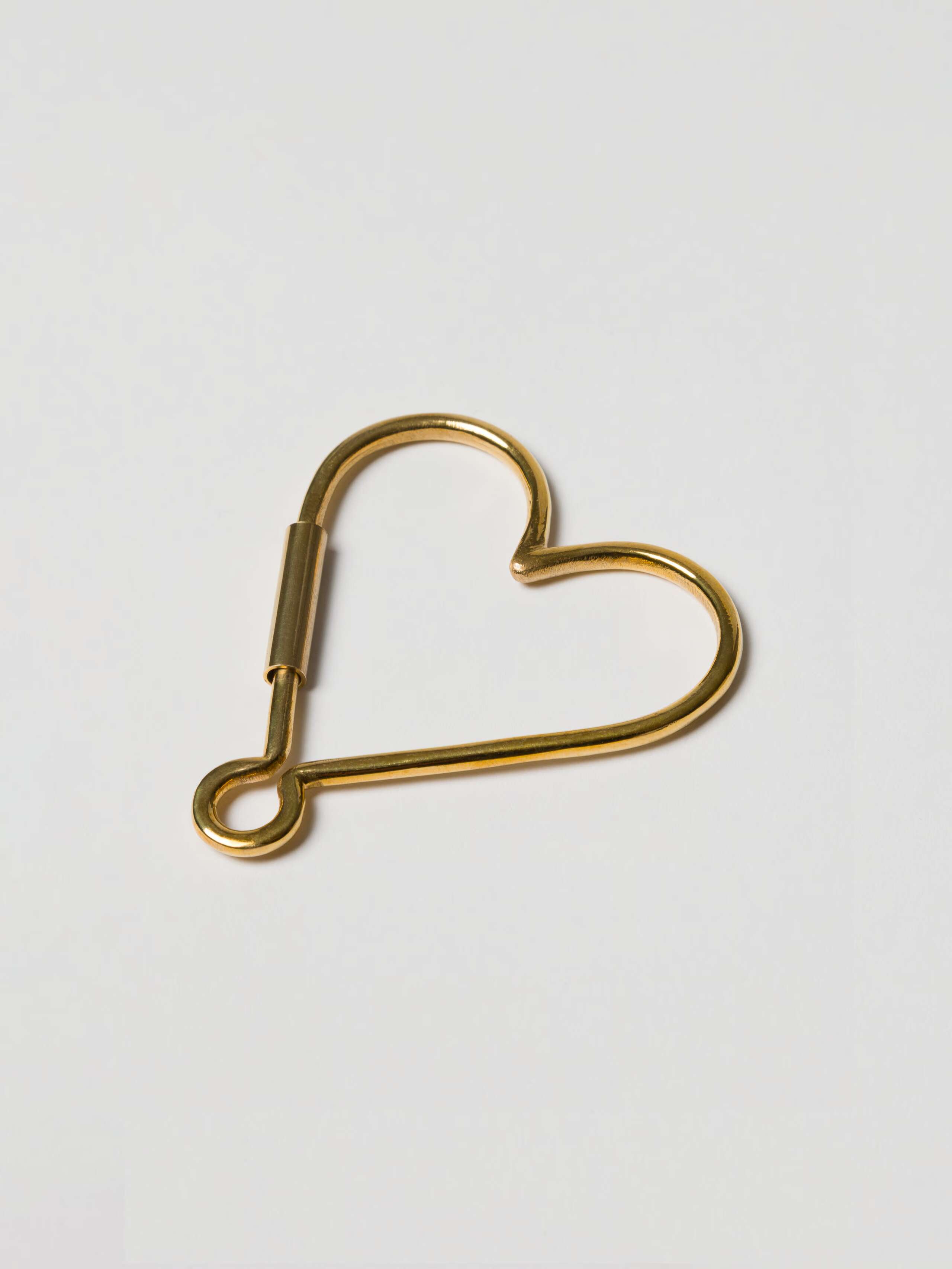 Fancy heart carabiner brass screw closure