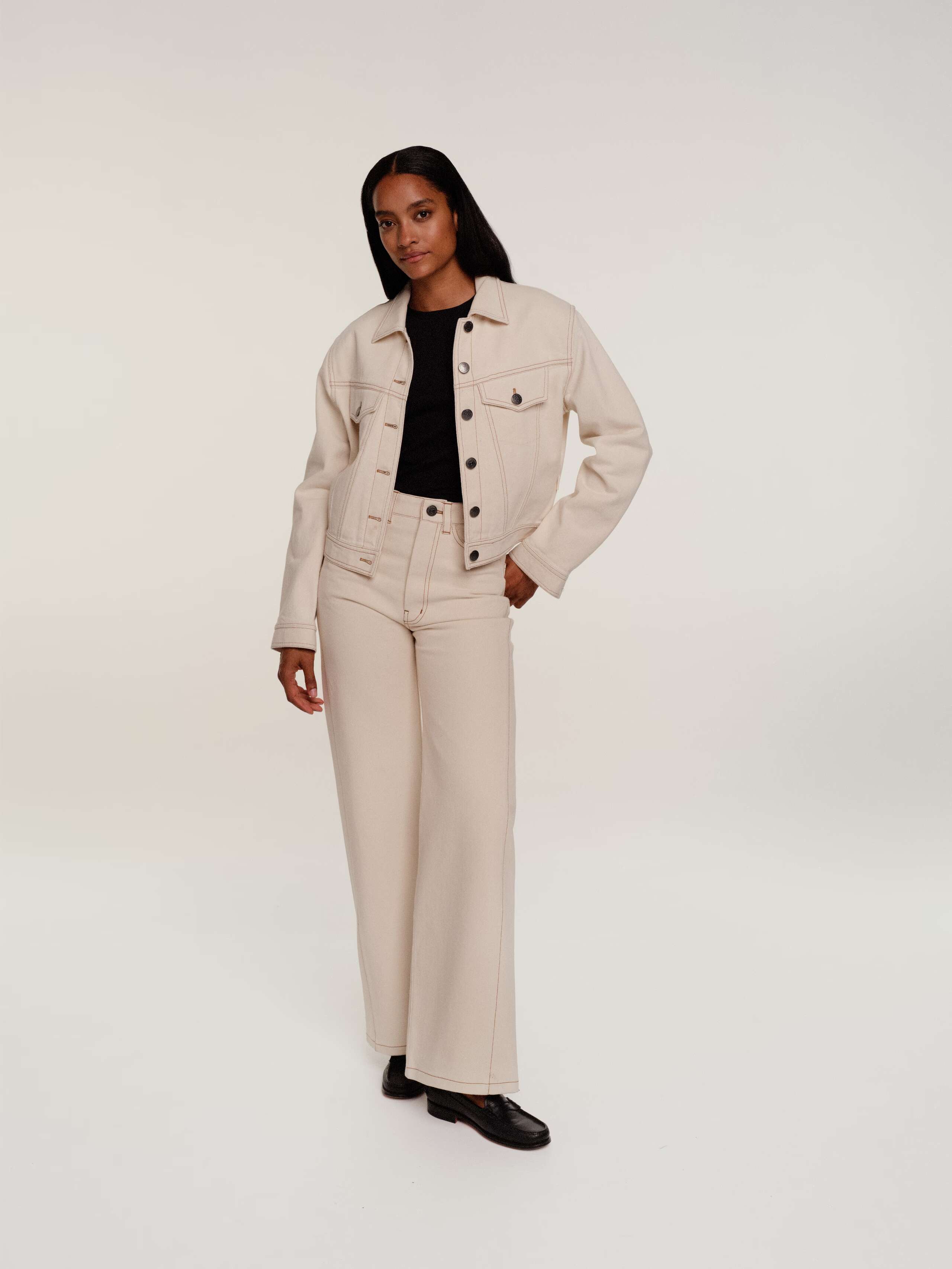 Jill denim jacket Ecru