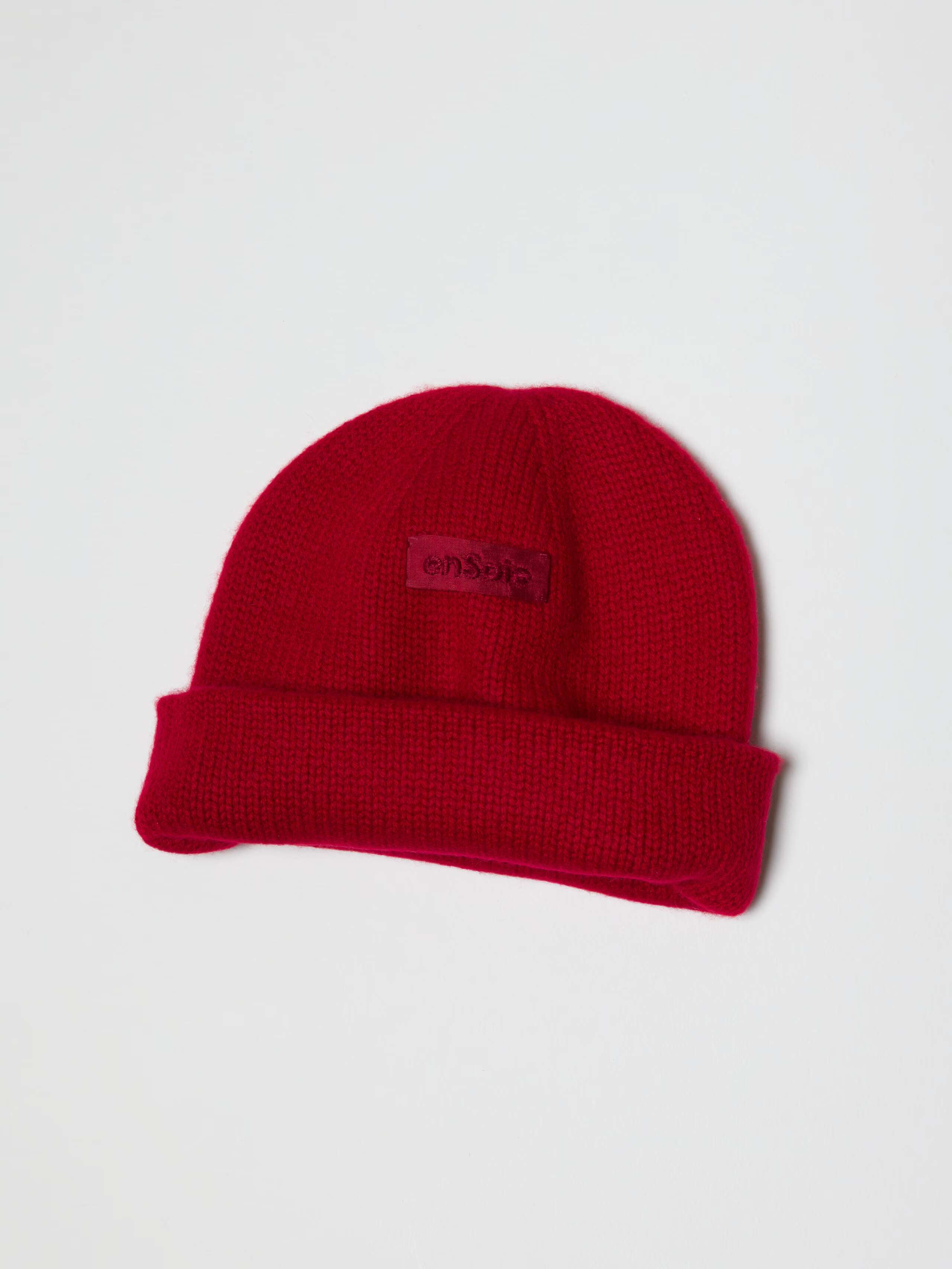 Picture of a red cashmere beanie
