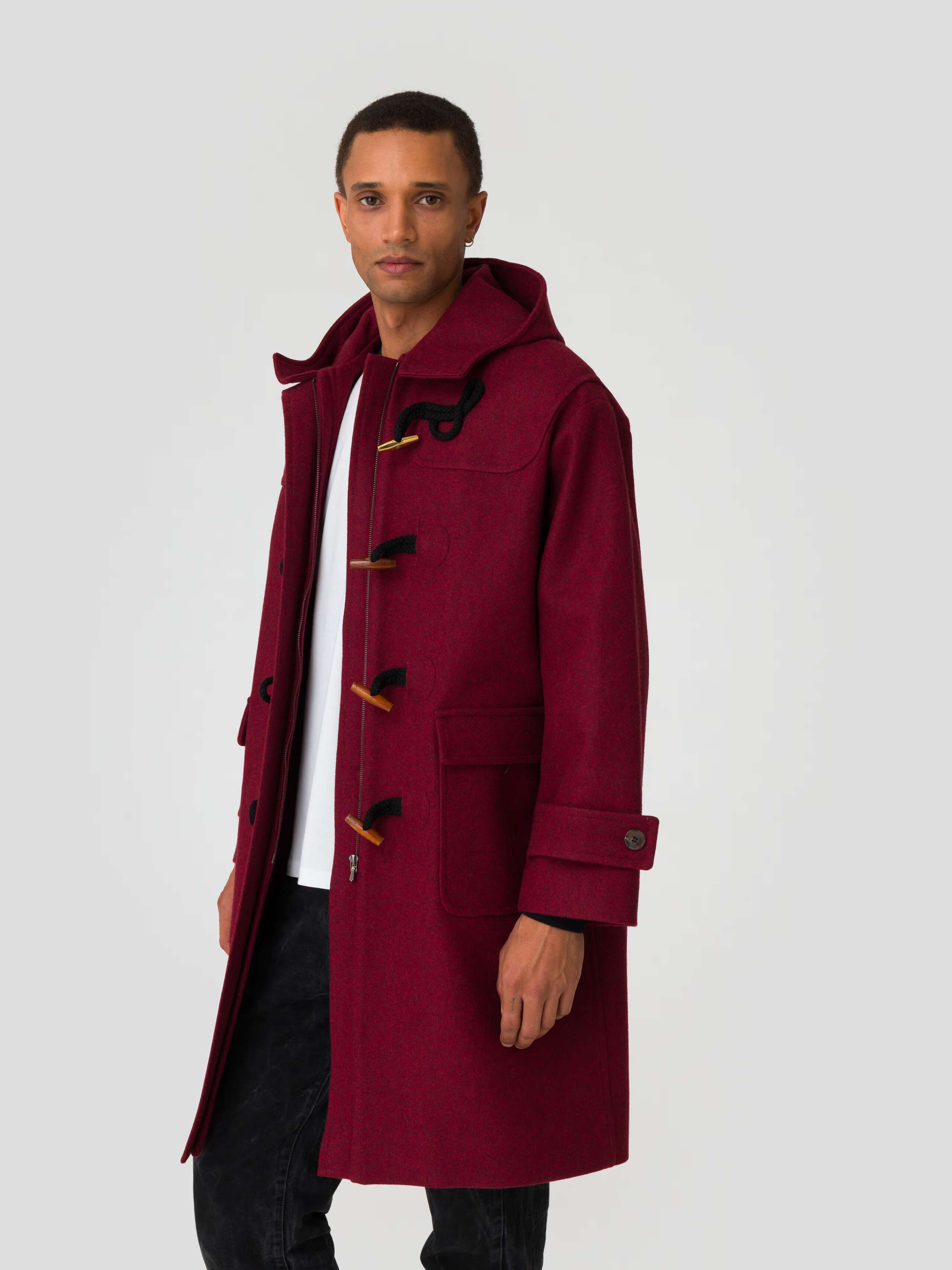 Otis coat in wine red