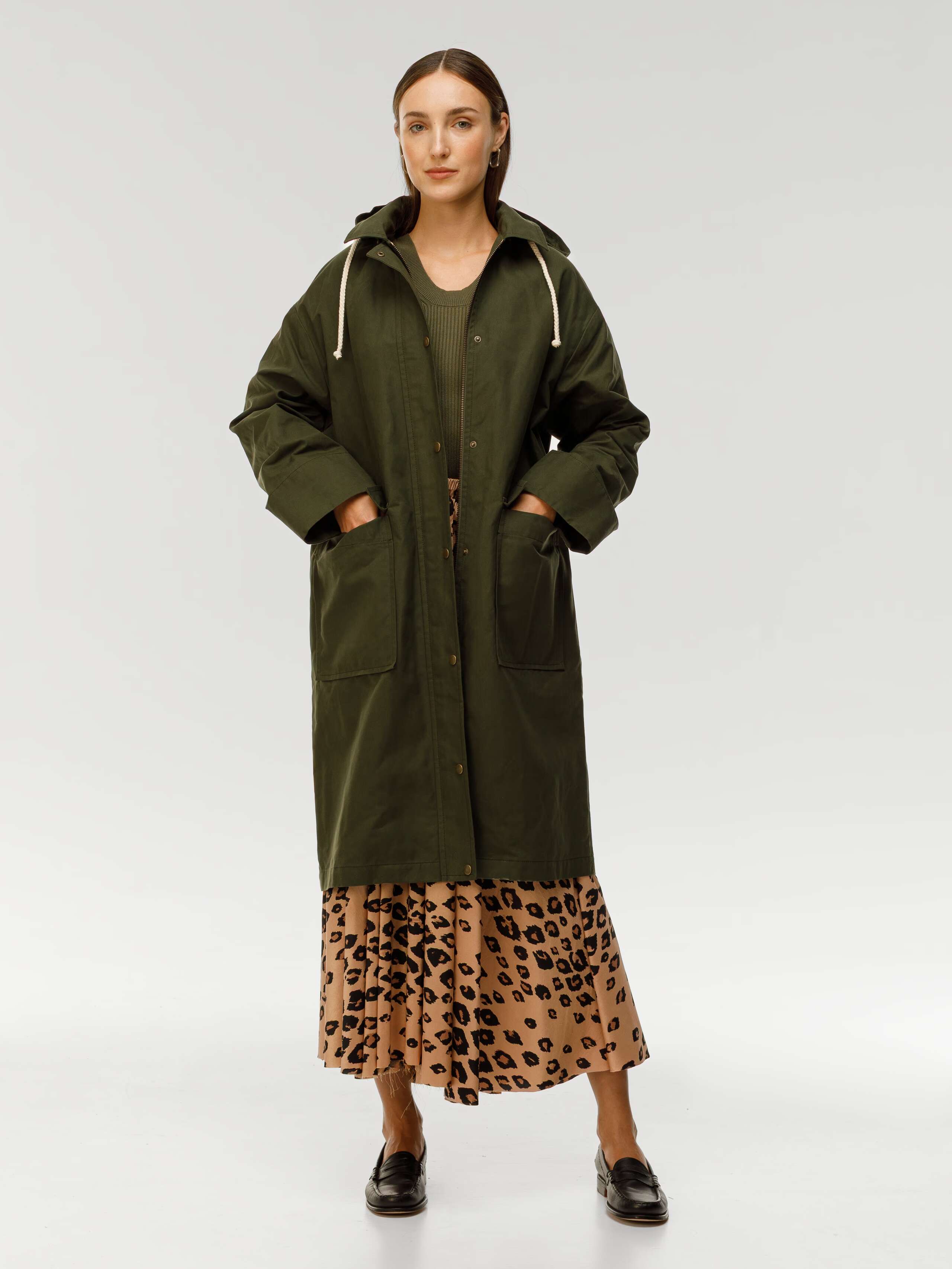 Ottilia coat in olive green