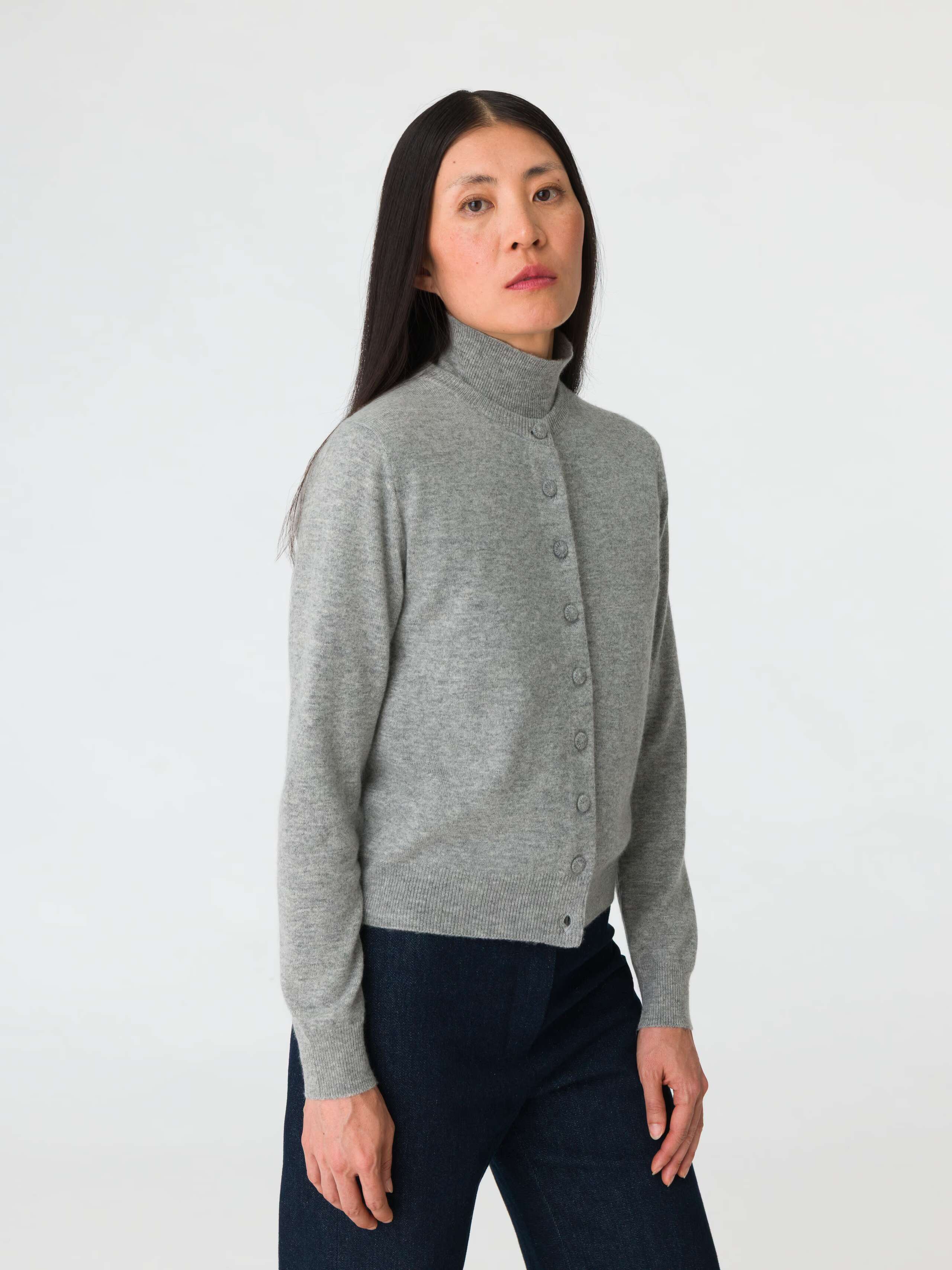 Anita cardigan in cloud grey