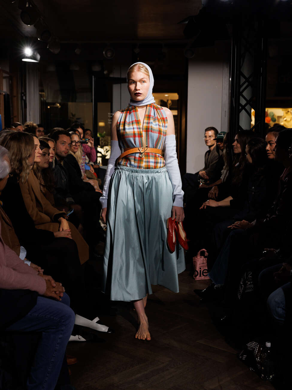 Picture of a model walking on a catwalk