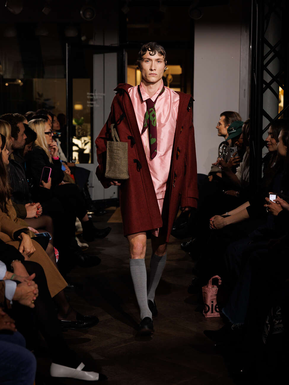 Model walking on a catwalk