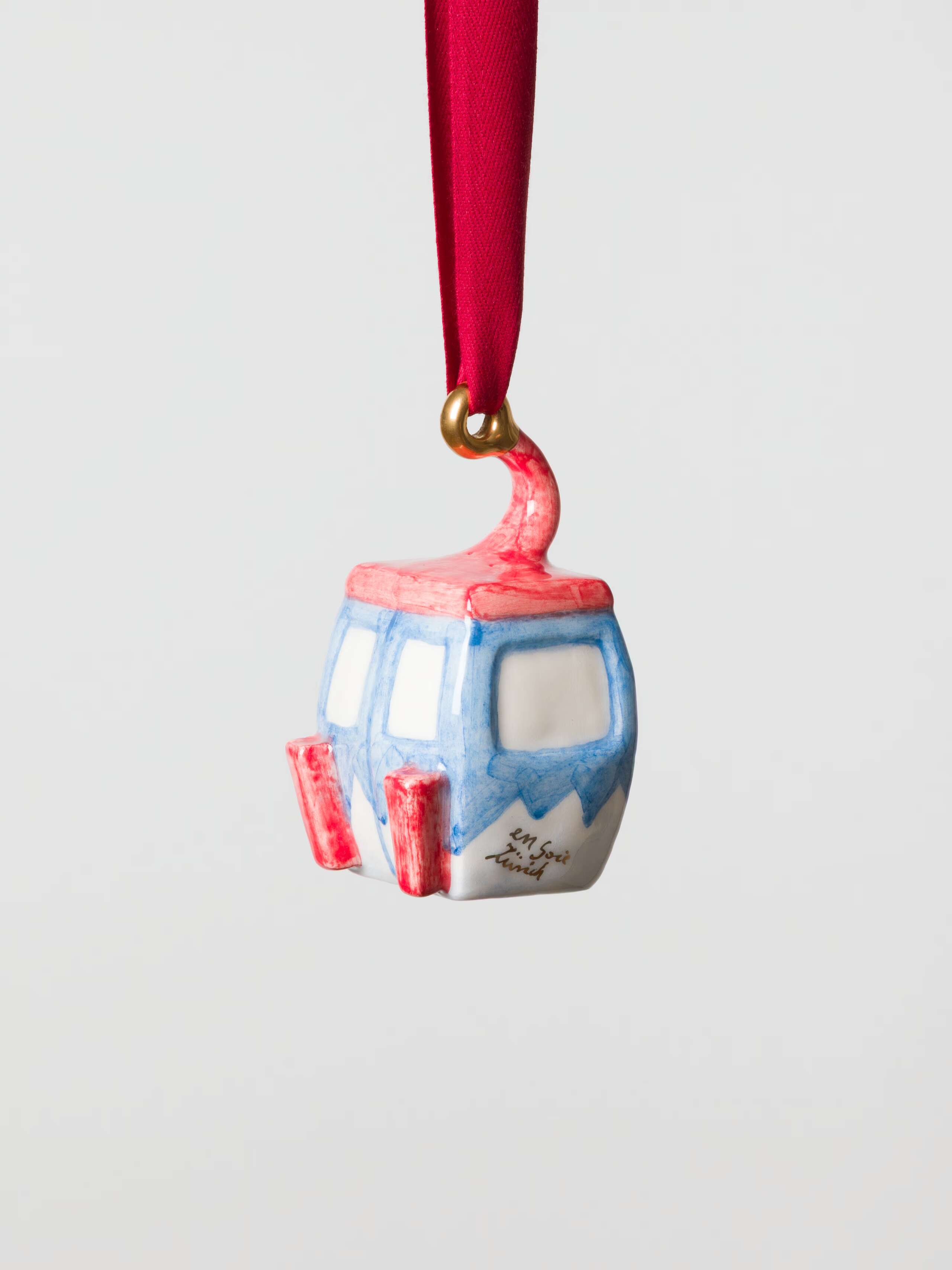 Cablecar ceramic ornament