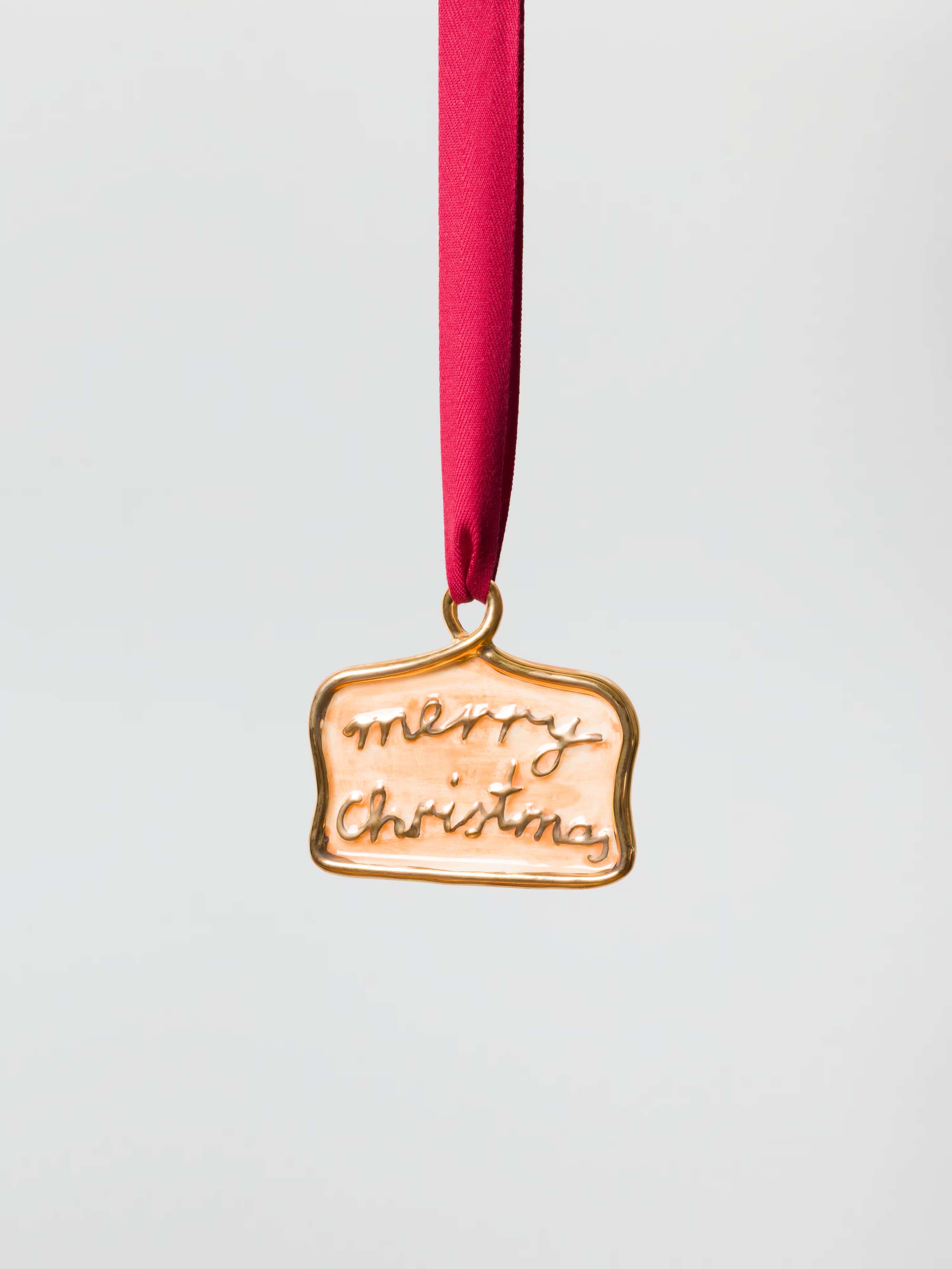 "Merry Christmas" Emblem ceramic ornament