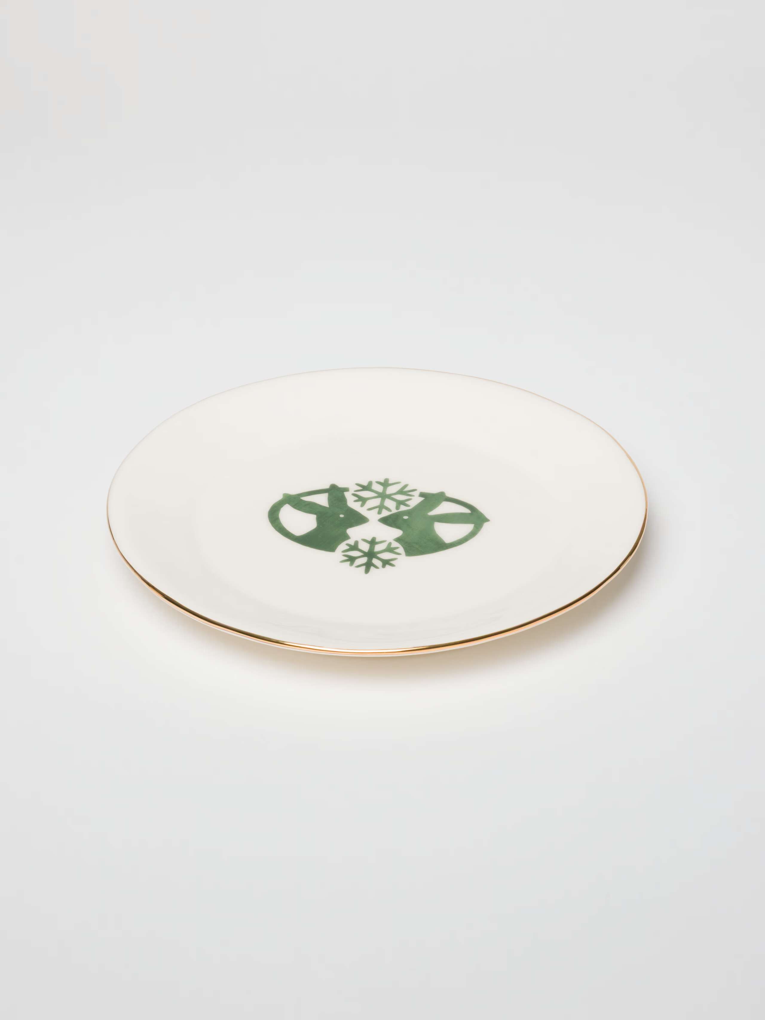 Picture of a detail of a plate with rabbit motif