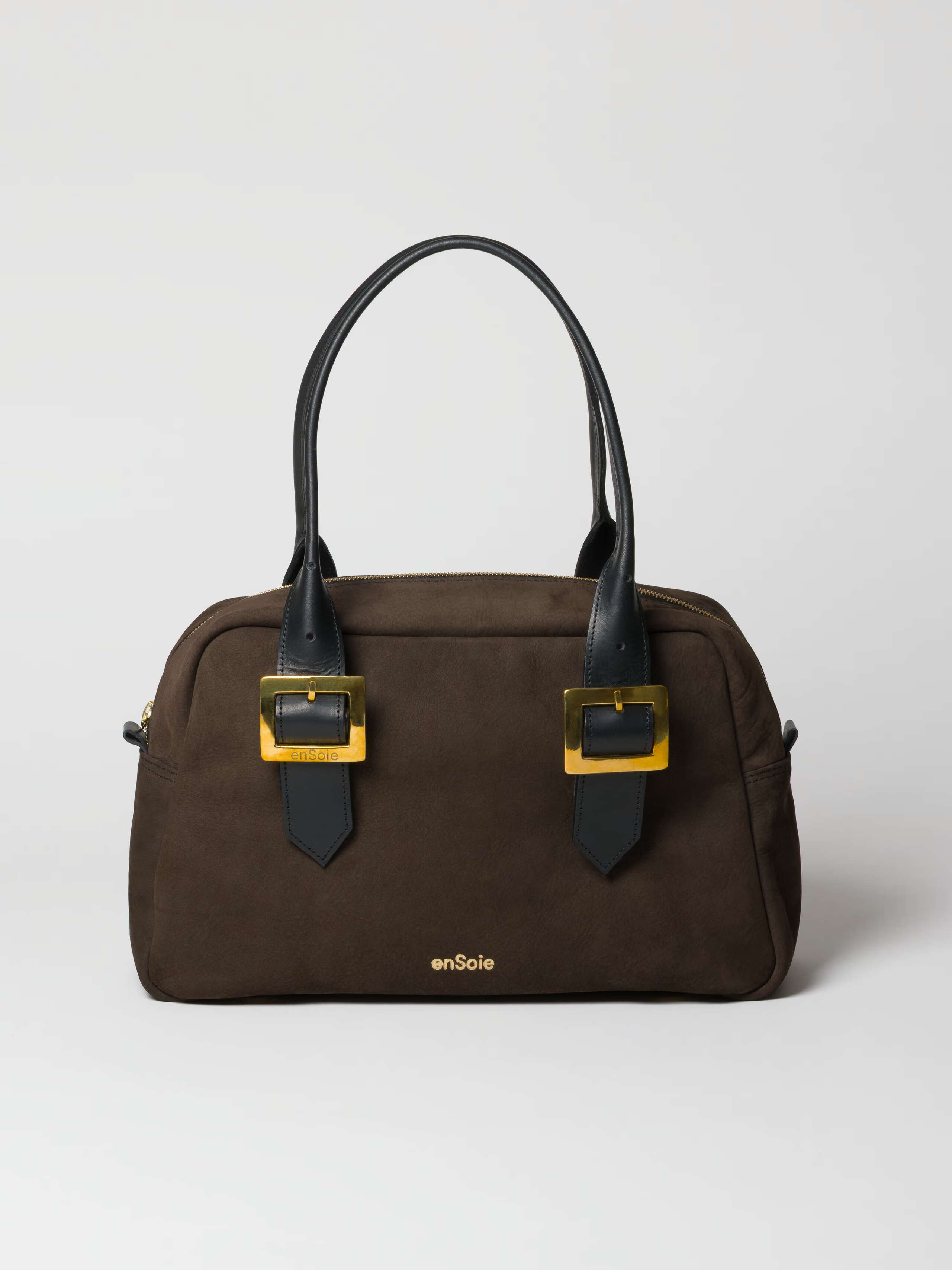 Monique bag in brown suede leather