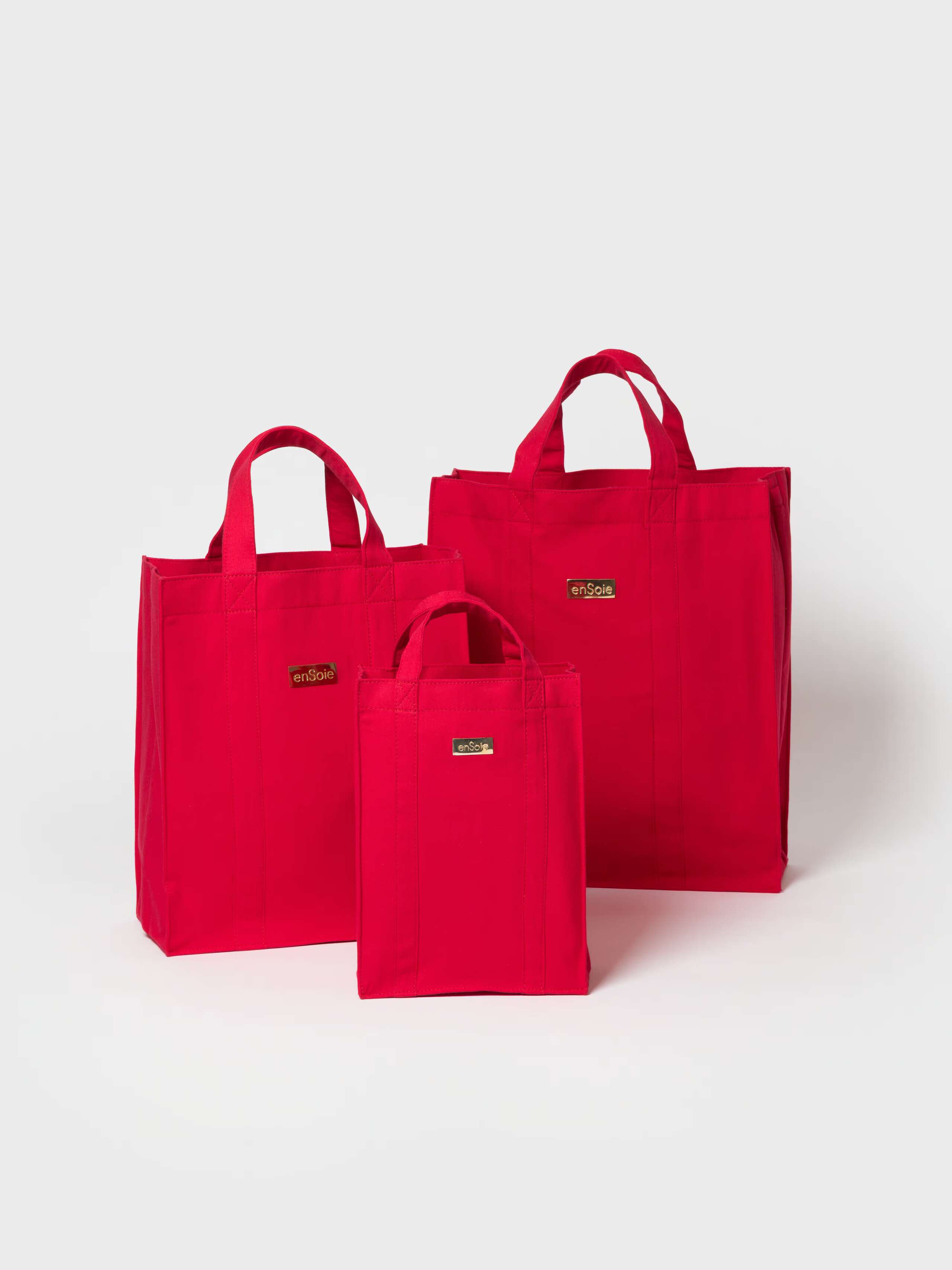 Cabas bag uni in enSoie red, overview