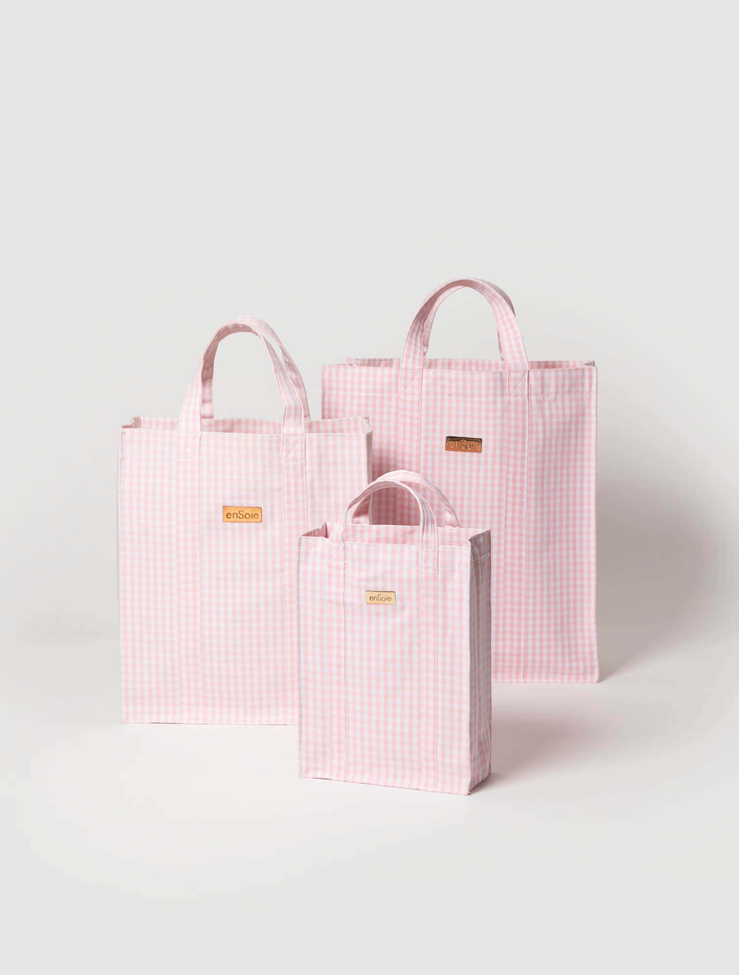 Cabas bag striped in Candy Pink, overview
